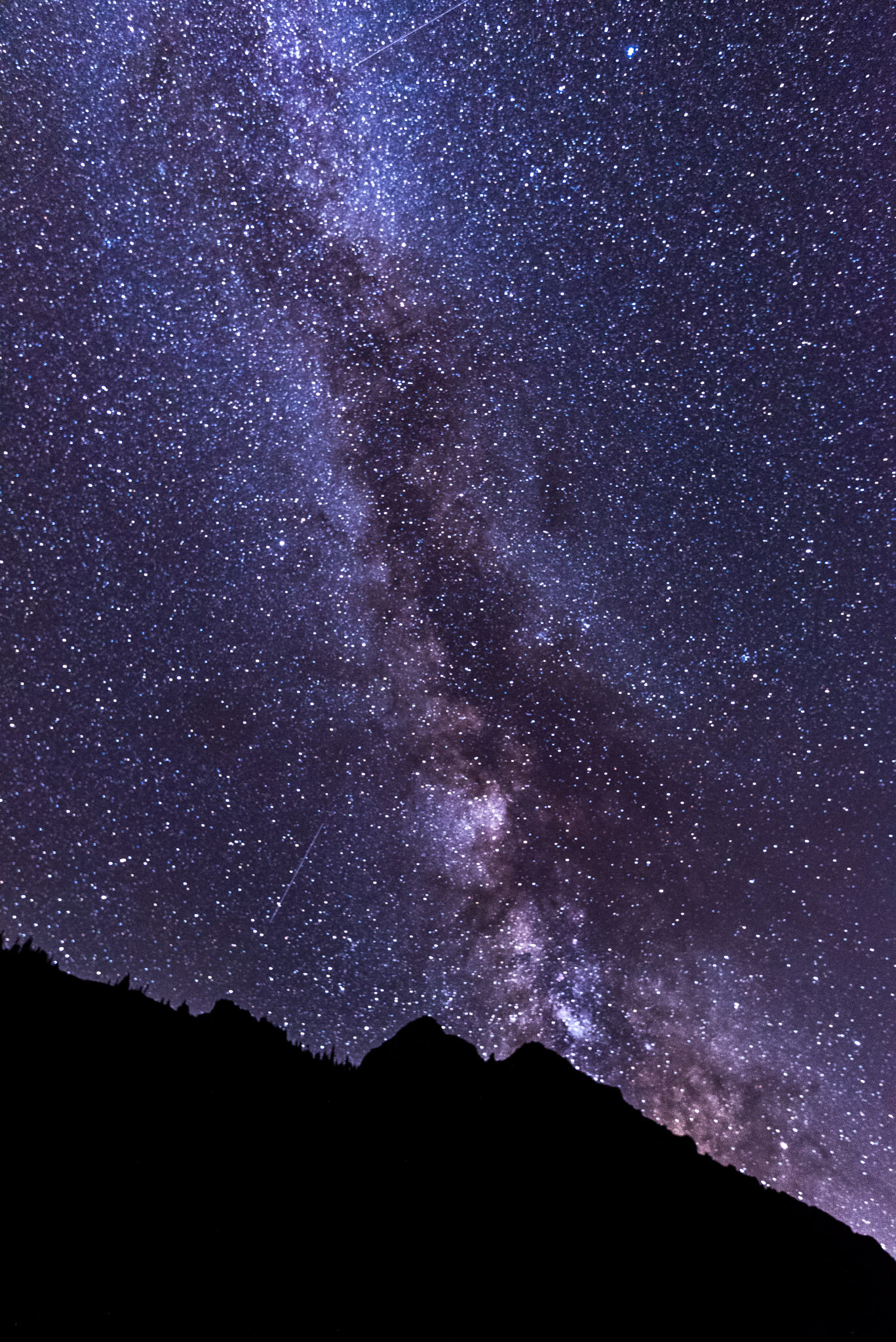 Maroon Bells and Milky Way, Rocky Mountains, Colorado