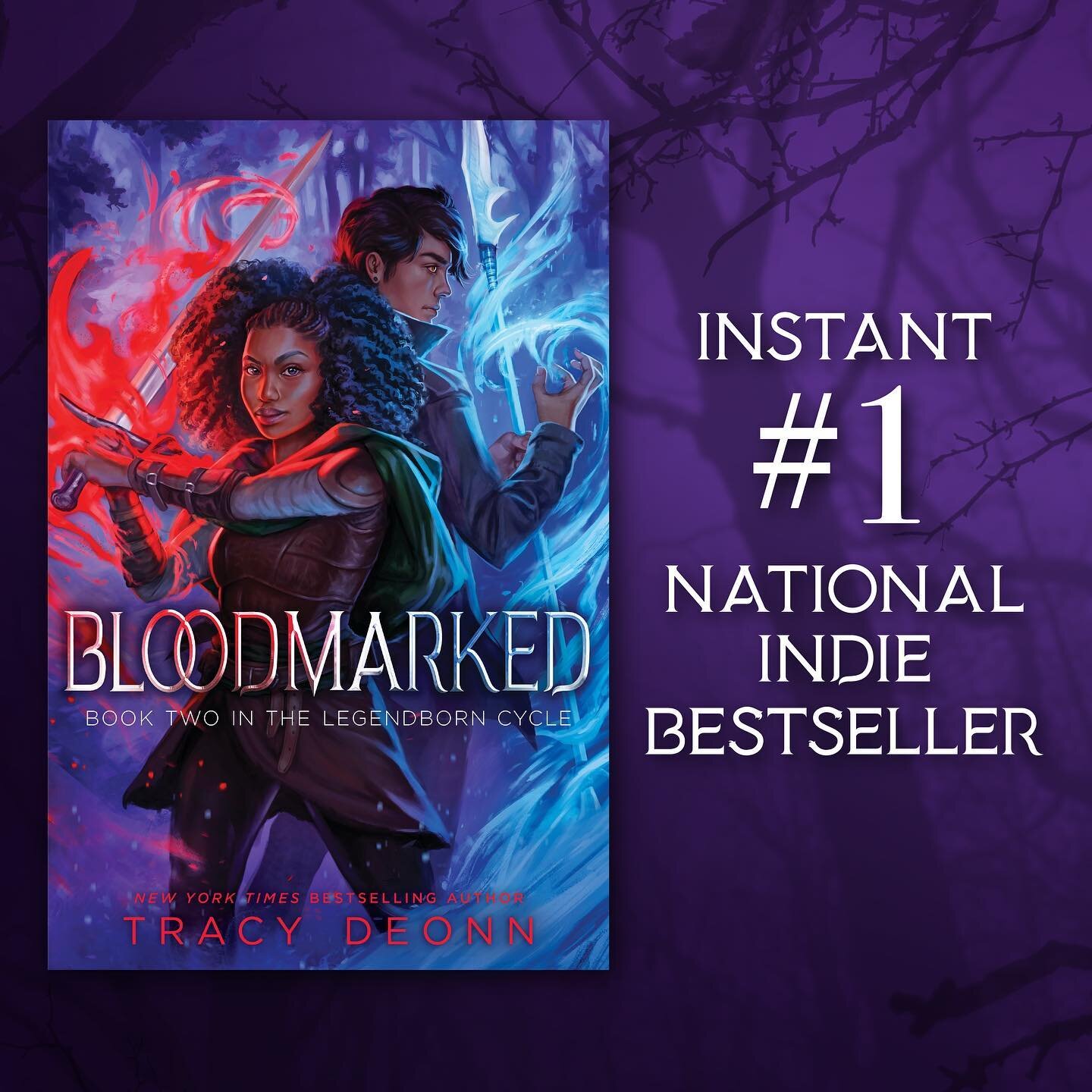 Some more good news to share! BLOODMARKED is an instant #1 National Indie Bestseller! 💜 Thank you to all the Indie bookstores who have shown so much love to Bree since 2020. What a way to celebrate NovemBree! 🎉