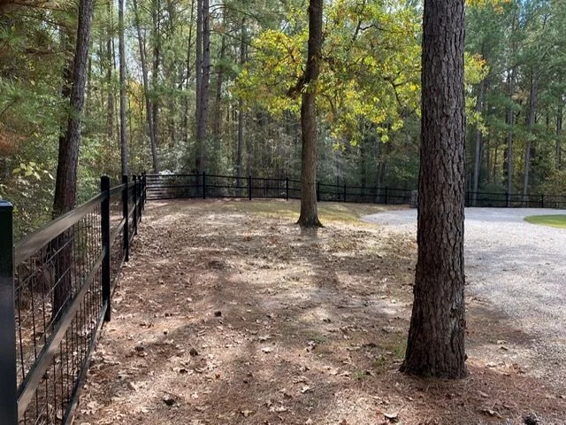 Lindquists new fencing. Square tubing, rectangular tubing runners and cattle panel to keep the dogs in