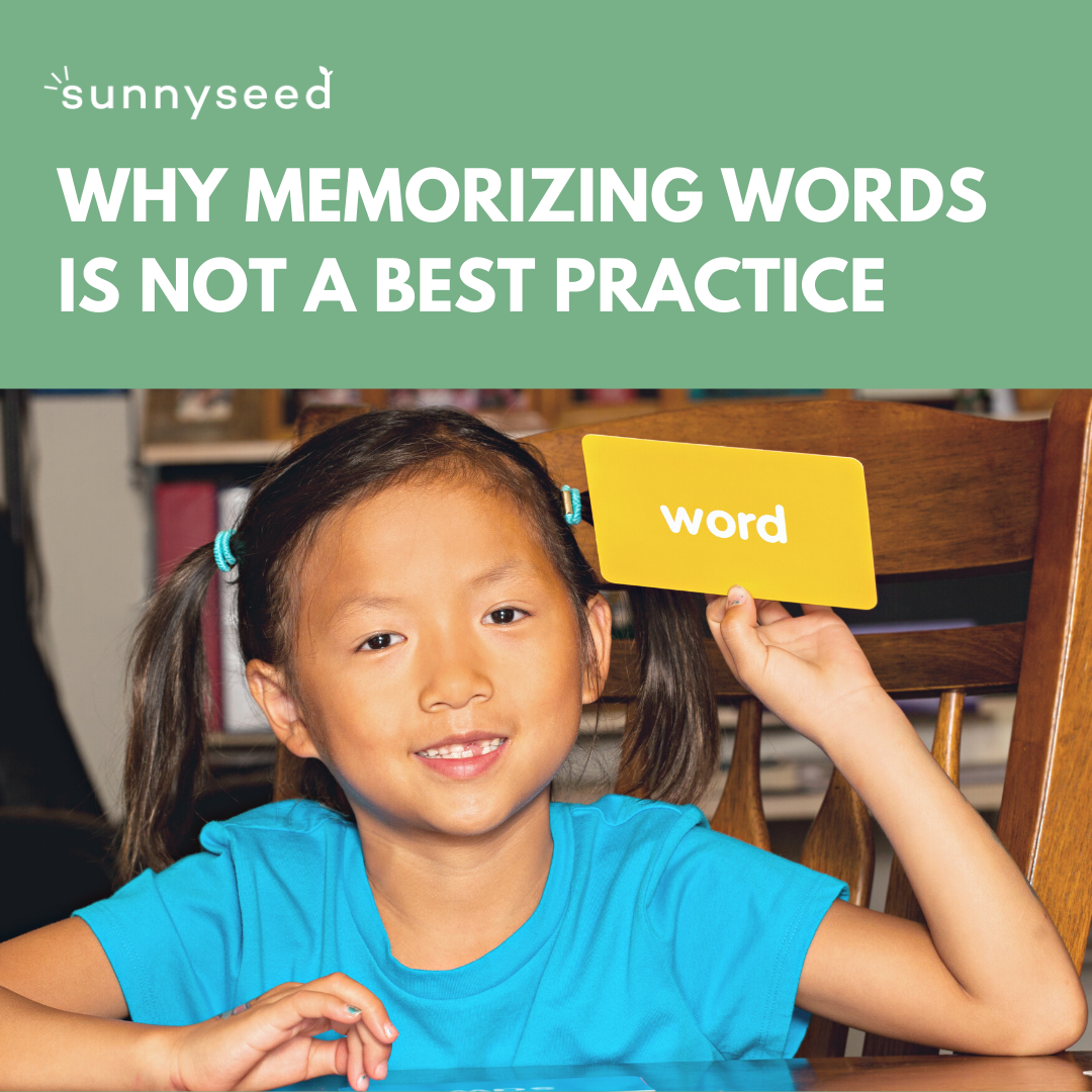 Why Memorizing Words is Not a Best Practice