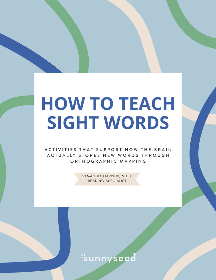 please do not just memorize sight words