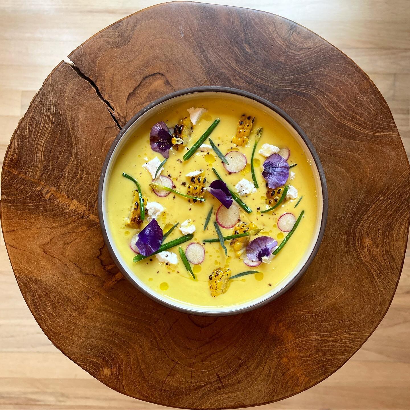 We are back! 

This weeks menu.
Pre-order your dinner for two for Wednesday and Thursday delivery. Click reserve in our bio.

App
Chilled Corn Soup
charred corn, caprino cheese, budding chives 

Main
Porchetta 
Roasted haluka heritage pork belly, pic