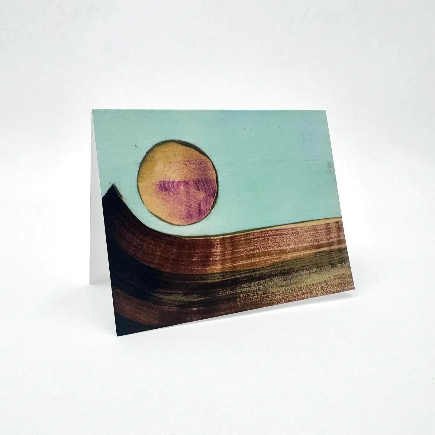 Minimalist on the outside. Meaningful on the inside. These blank art cards feature original abstract ink paintings inspired by nature&rsquo;s movement &mdash; sky, stone, water, and wind. Write your own message or frame it as a print. Now available o
