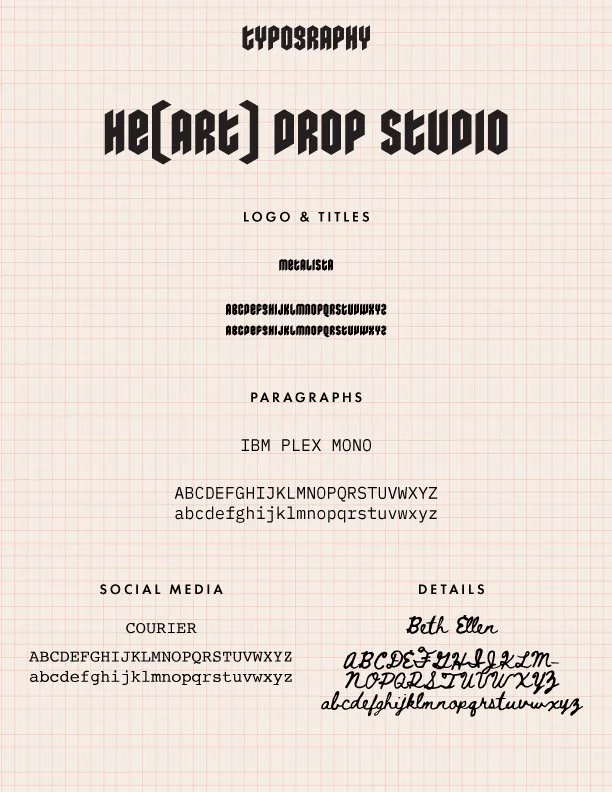 HEART DROP STUDIO TYPOPGRAPHY