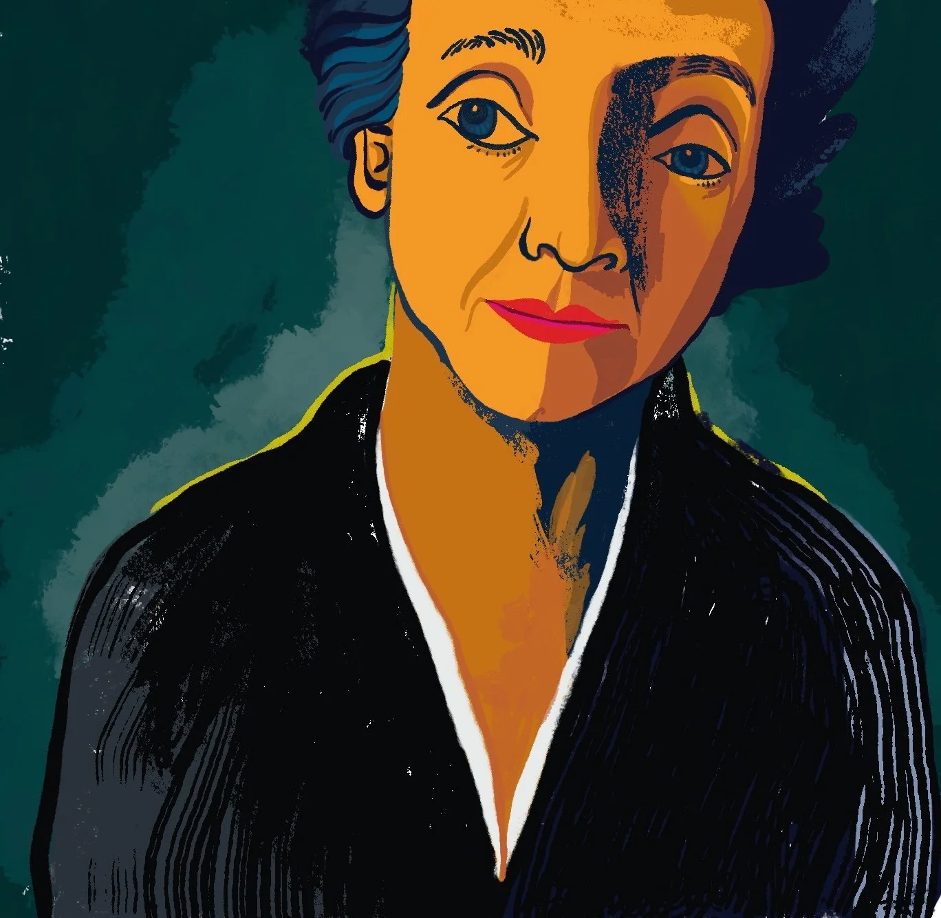 Illustrated portrait of Rachel Carson