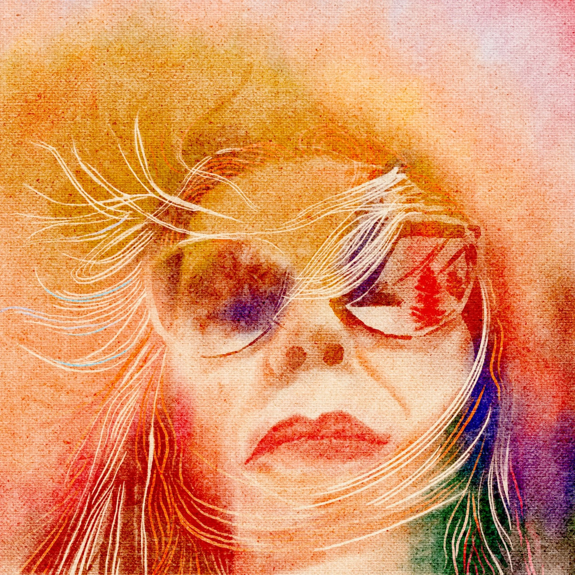 Self-portrait illustration by Kelly Funabashi