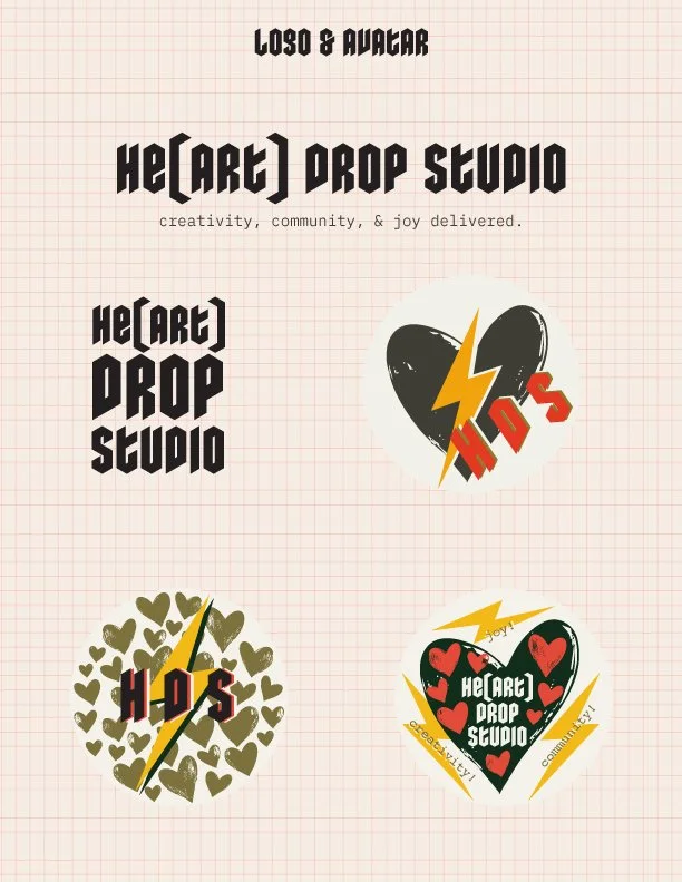 HE(ART) DROP STUDIO LOGO & AVATAR