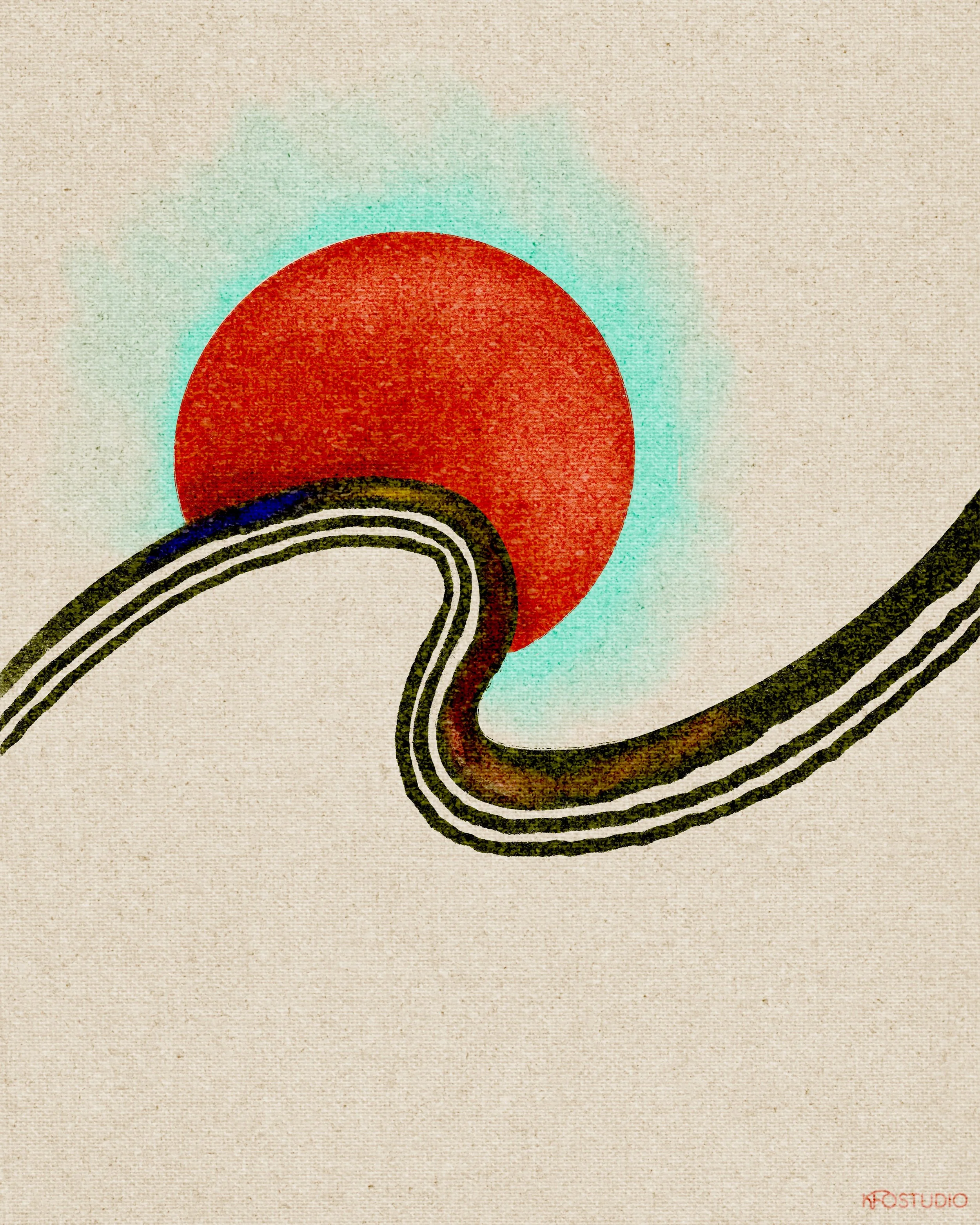 abstract-painting-red-sun-aqua-aura-wave-linen-procreate-kelly-funabashi.jpg