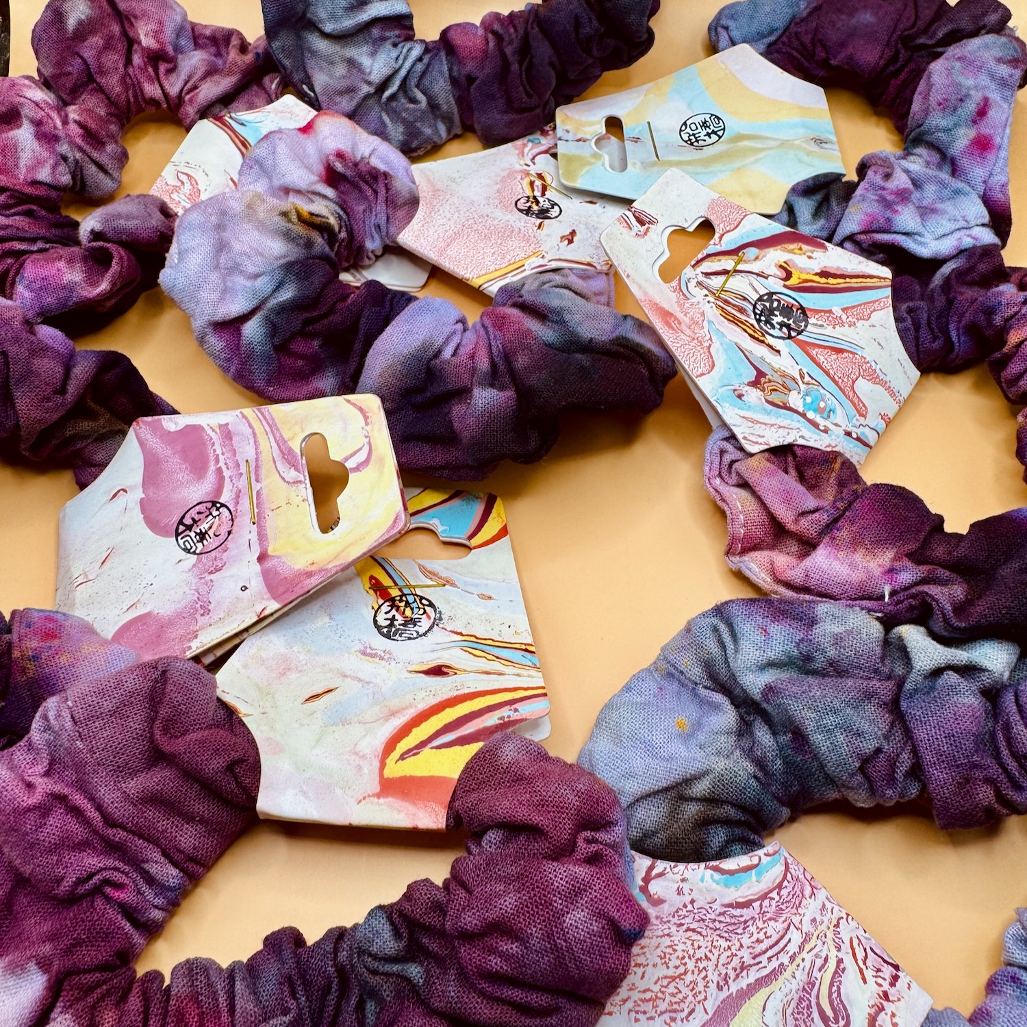 ICE-DYED-COTTON-HAIR-SCRUNCHIE-PURPLE-PINK-2.jpeg