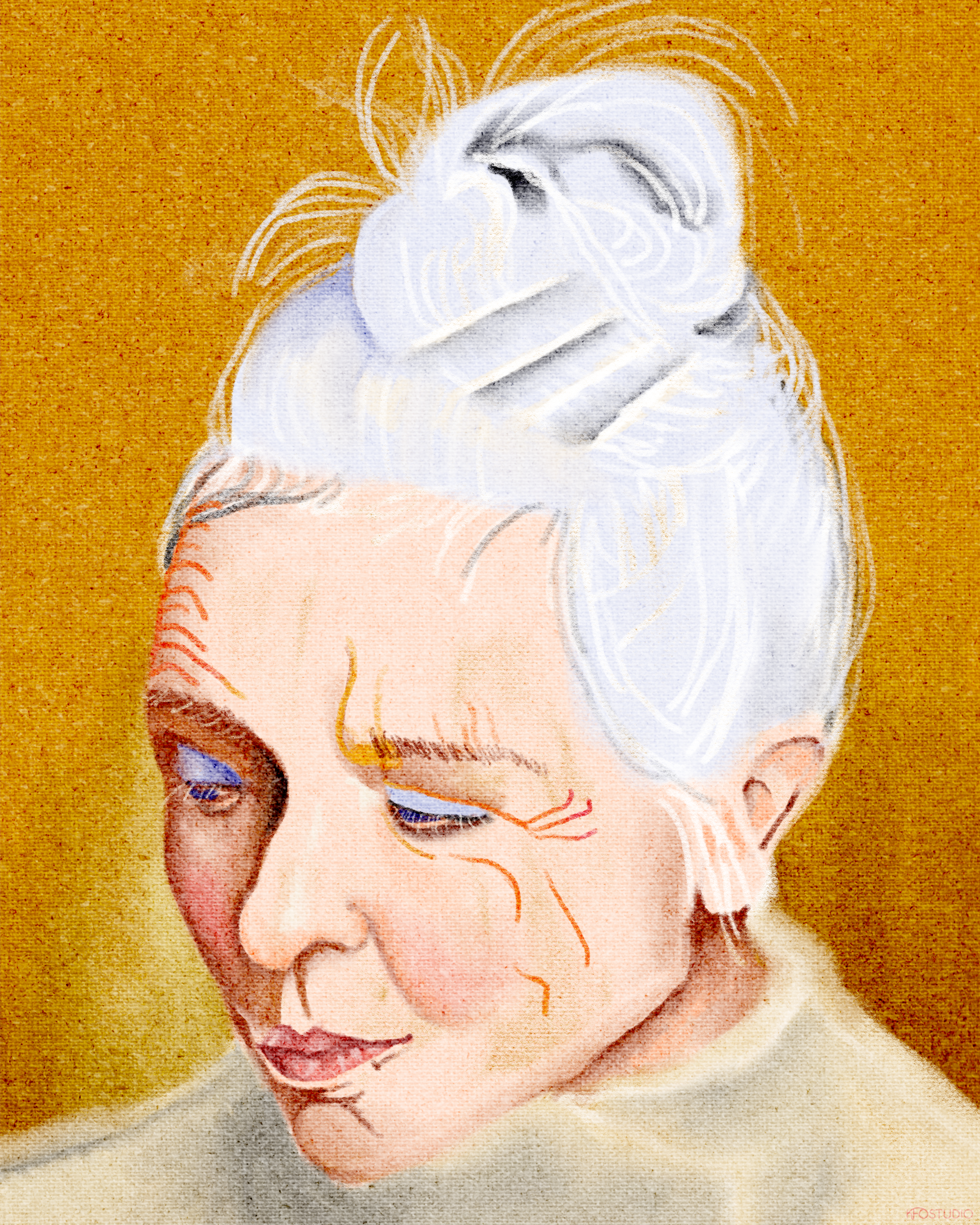 Illustrated portrait of Anna Von Rueden