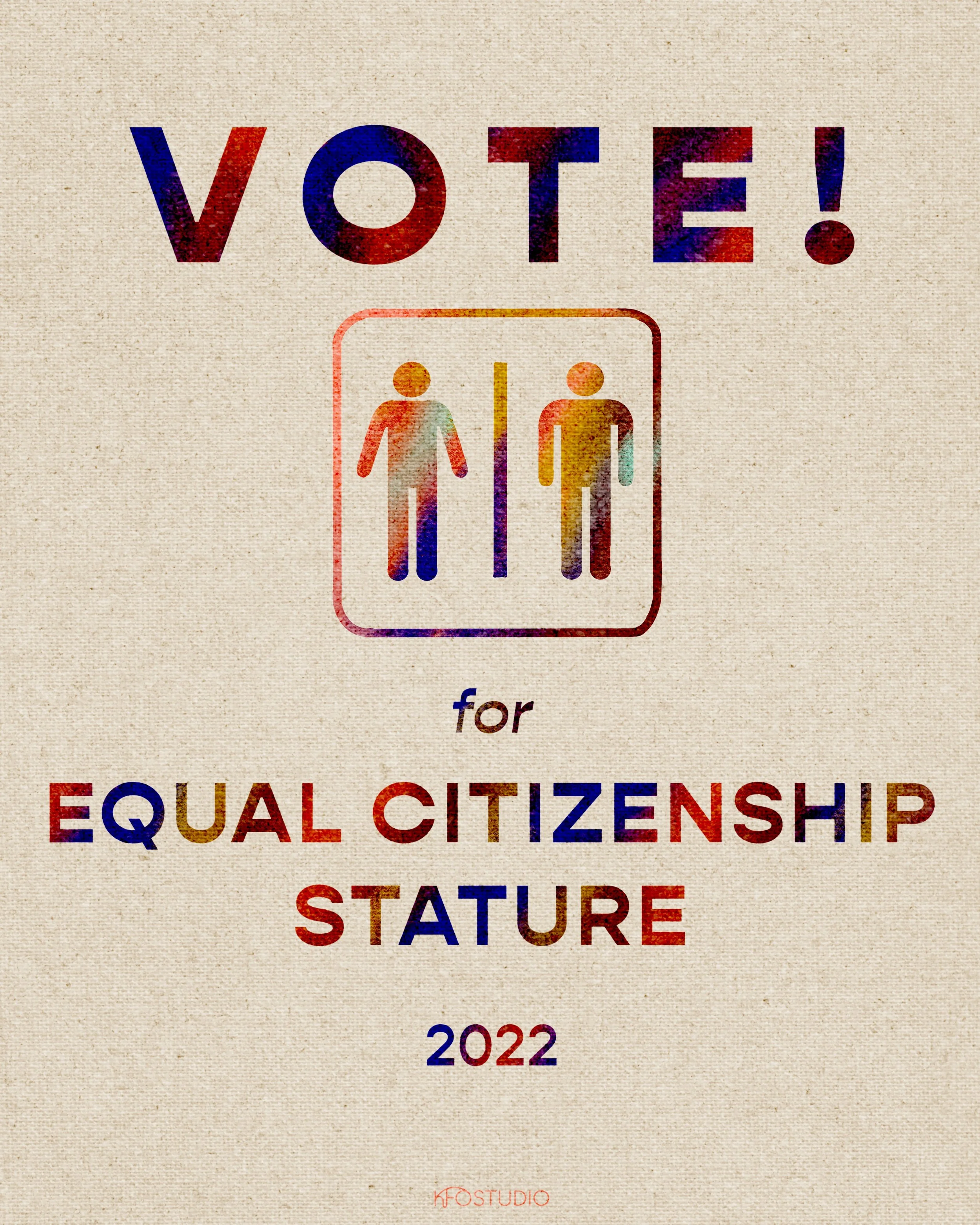 Vote for equal citizenship illustration poster