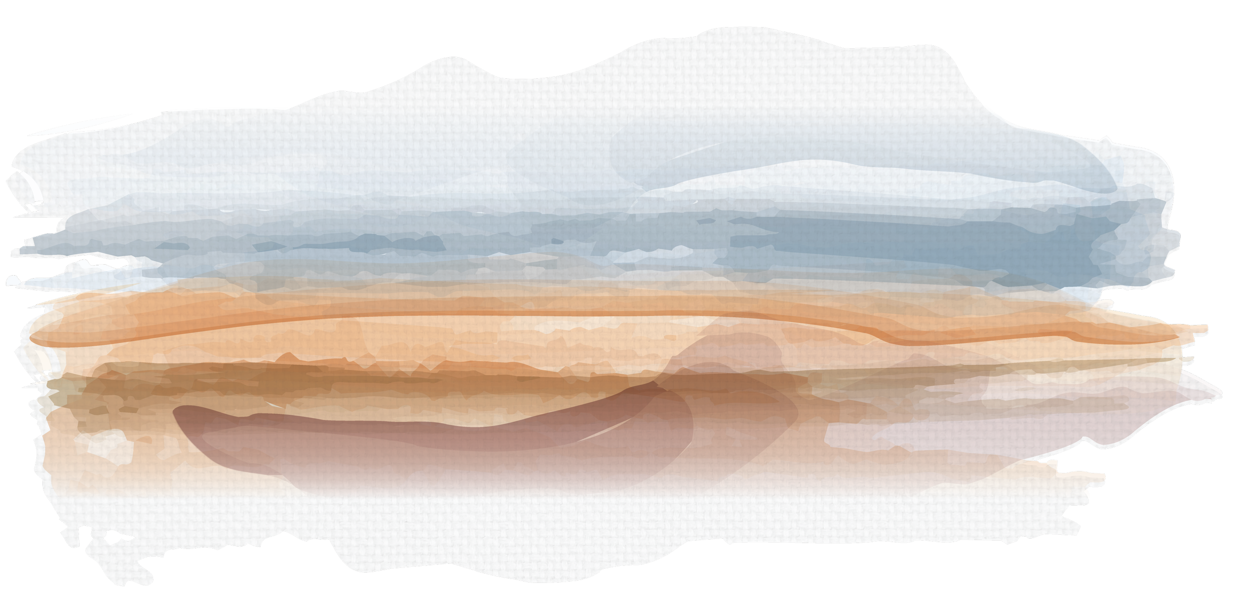 A watercolor painting of a mountain landscape with a lake in the foreground, snow-capped peaks, and a cloudy sky.