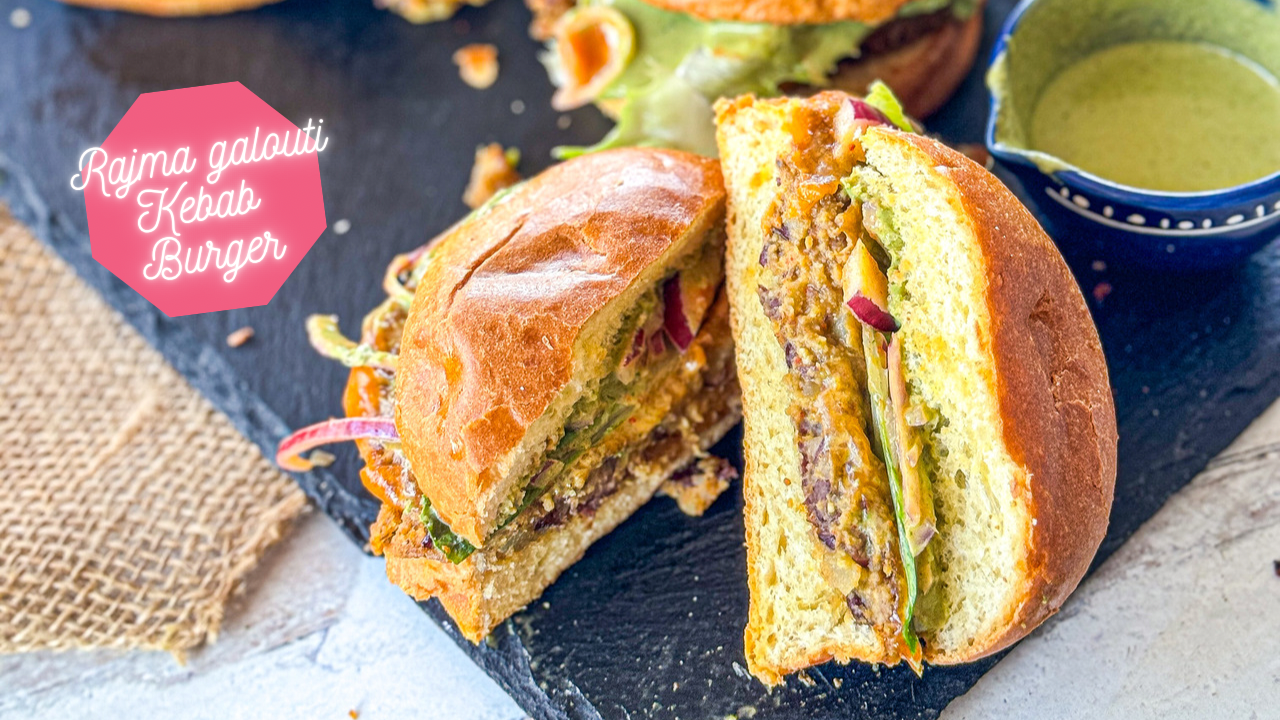 Rajma Galouti Burger An Indian Vegetarian burger recipe using Kidney beans! — The Global Vegetarian