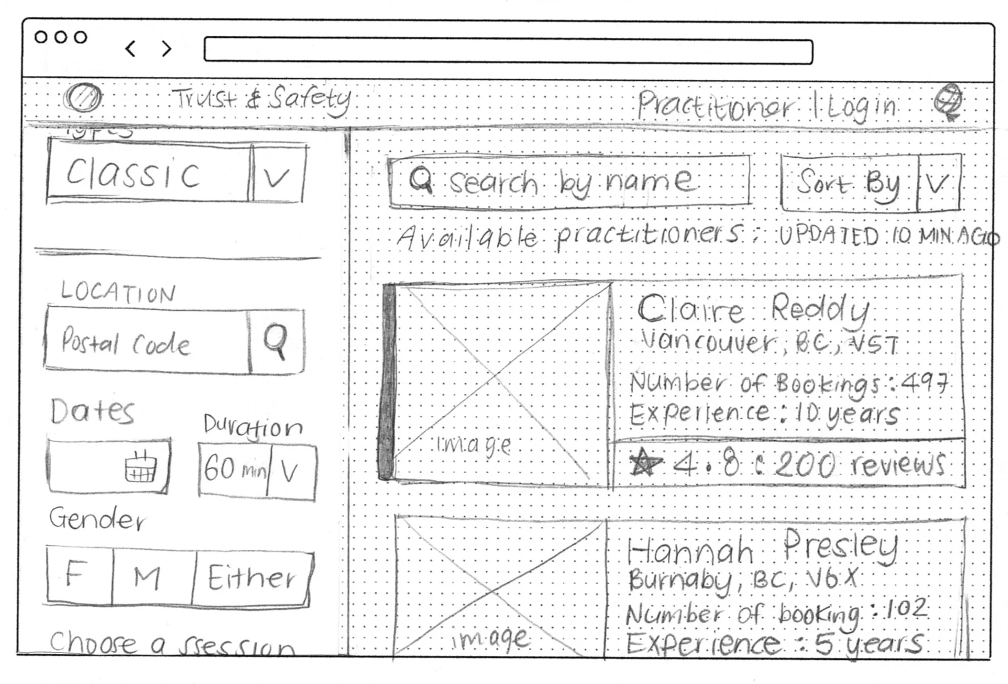 Practitioner’s search list