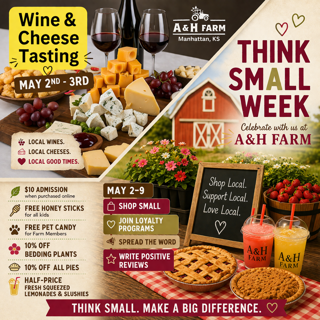 Wine &amp; Cheese Tasting - Think Small Week