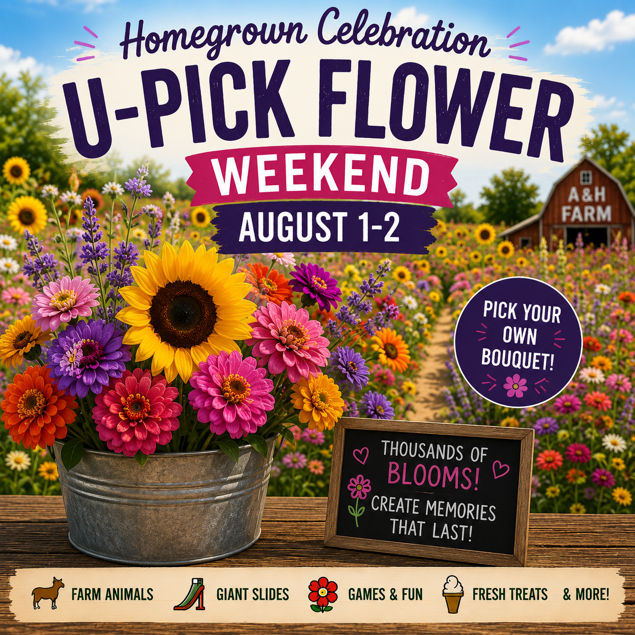 🌸 Homegrown Celebration: Flower Fields Weekend 🌸