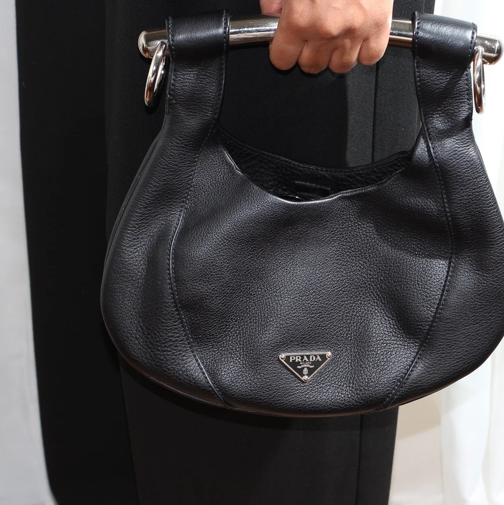 バッグ Prada Vitello Daino Leather Handbag 2003 Prada Vitello Daino Tote Shoulder Bag w/ Wallet & Strap