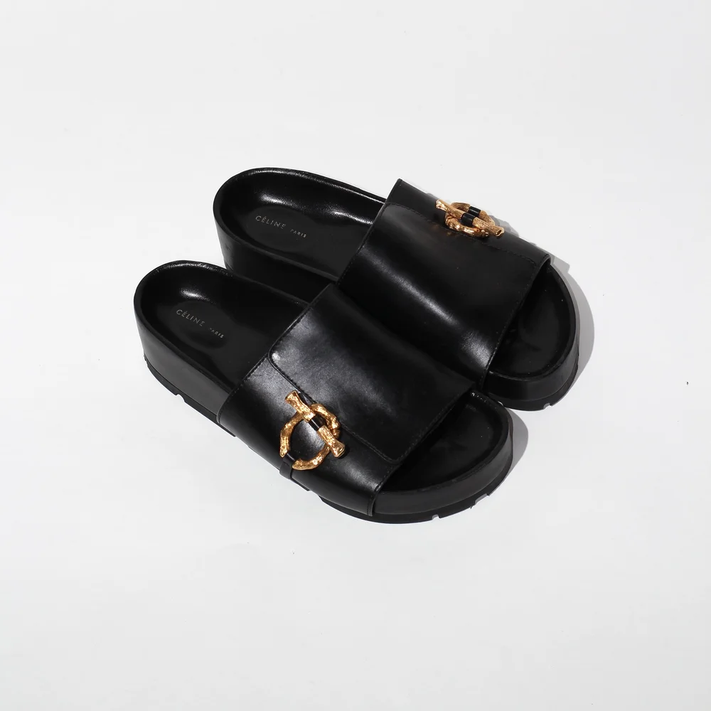 old céline bamboo buckle sandals — make it look good