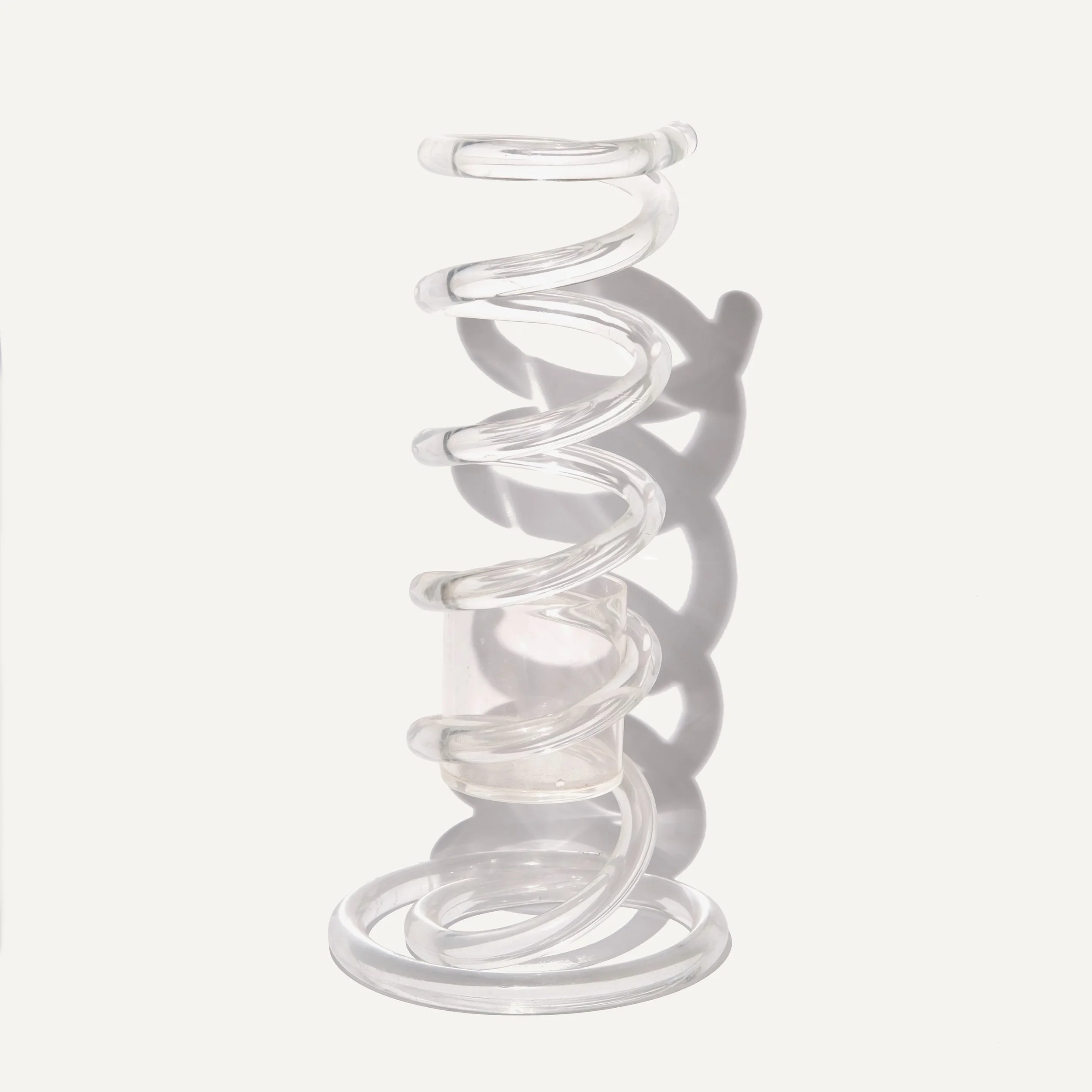 vintage spiral lucite umbrella stand / sculpture