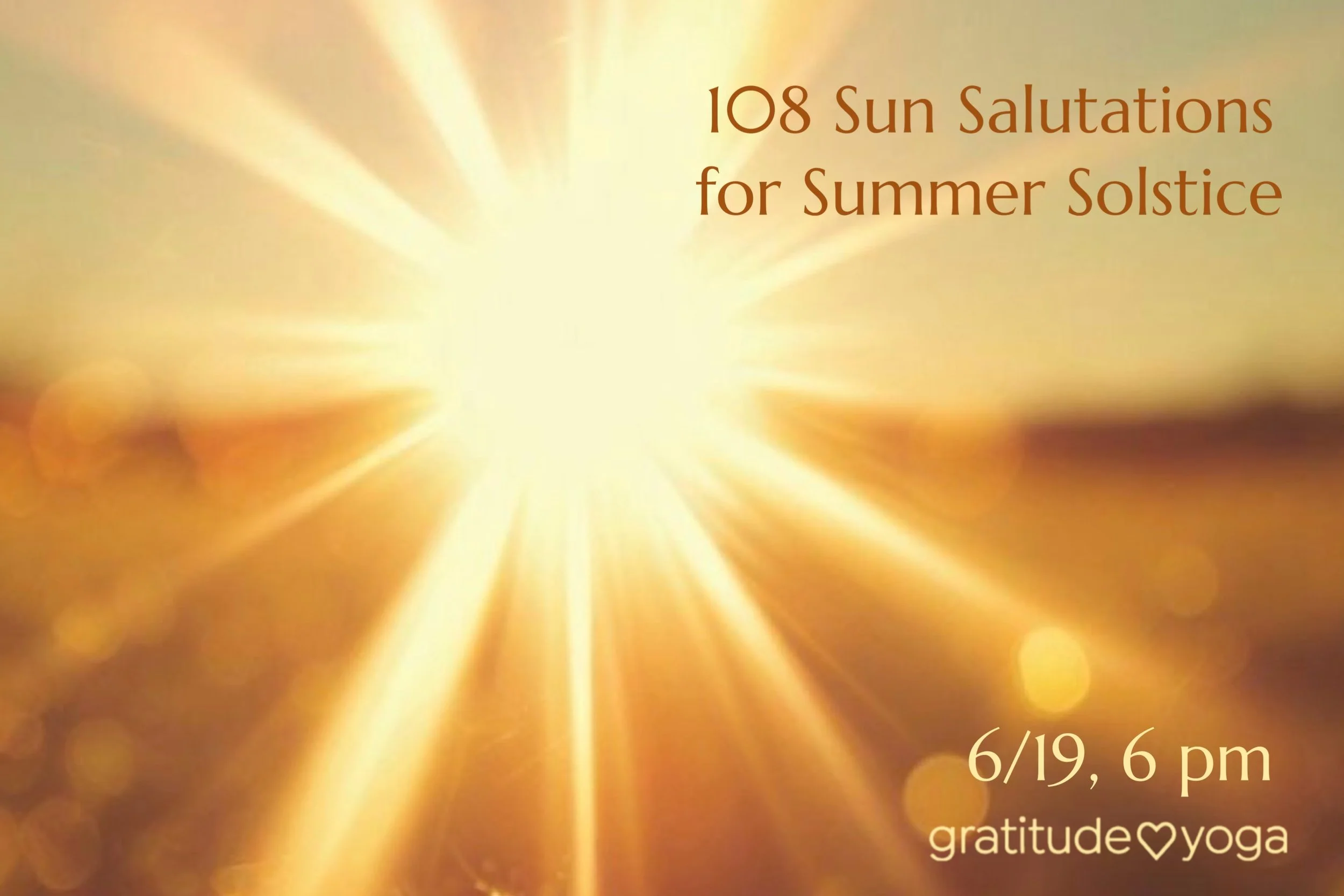 108 Sun Salutations for Summer Solstice