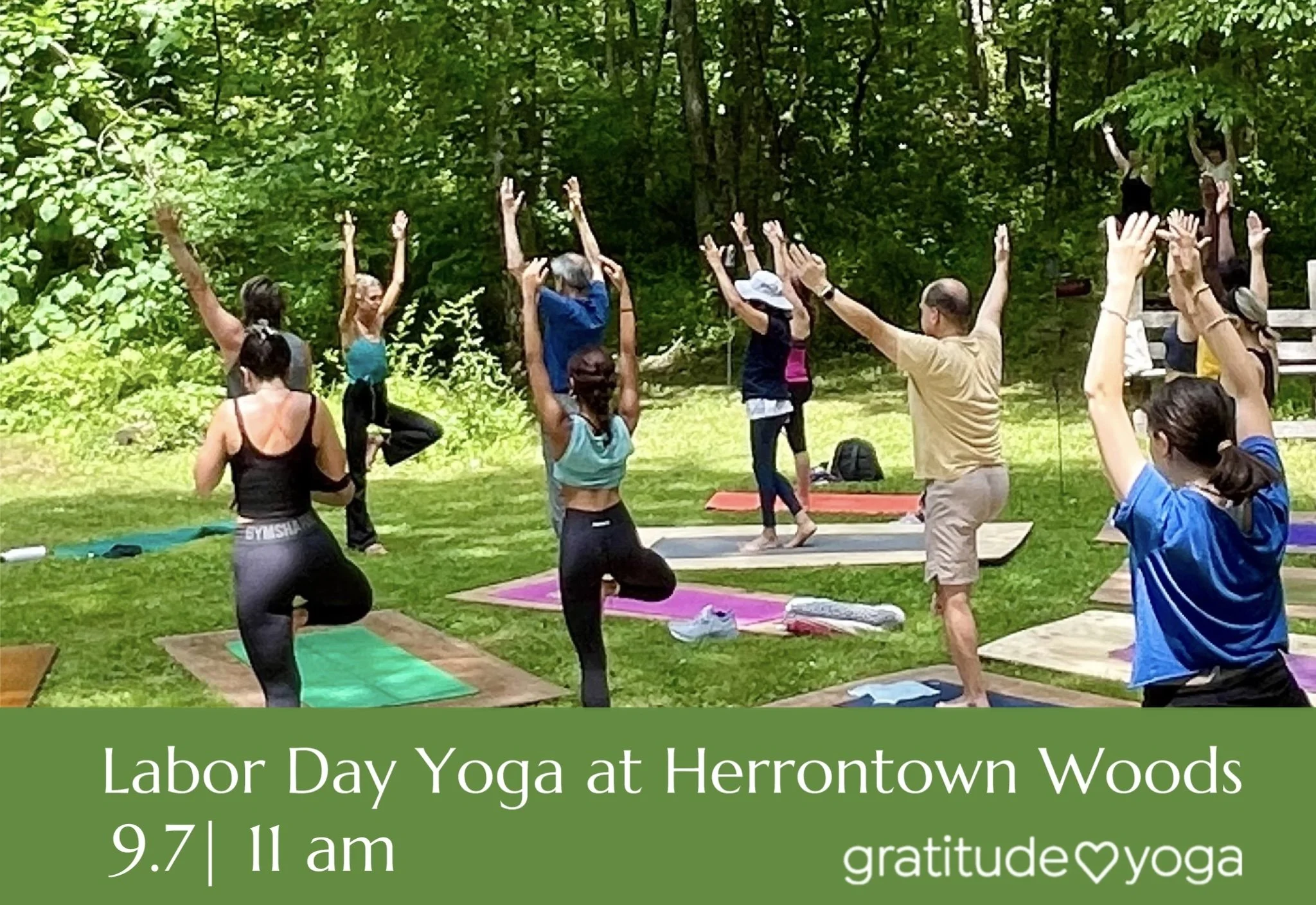 Labor Day Yoga at Herrontown Woods