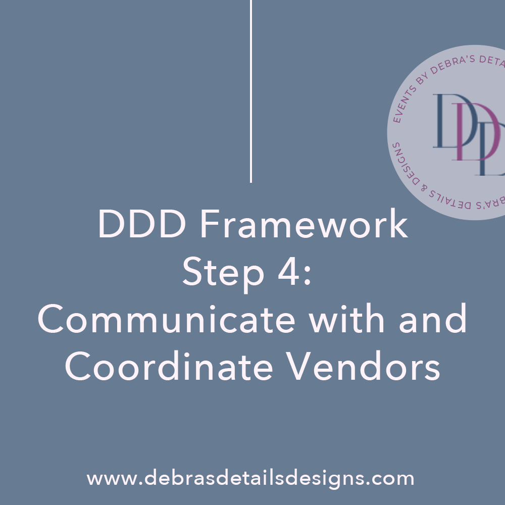 DDD Framework: Step 4 – Communicate with and Coordinate Vendors