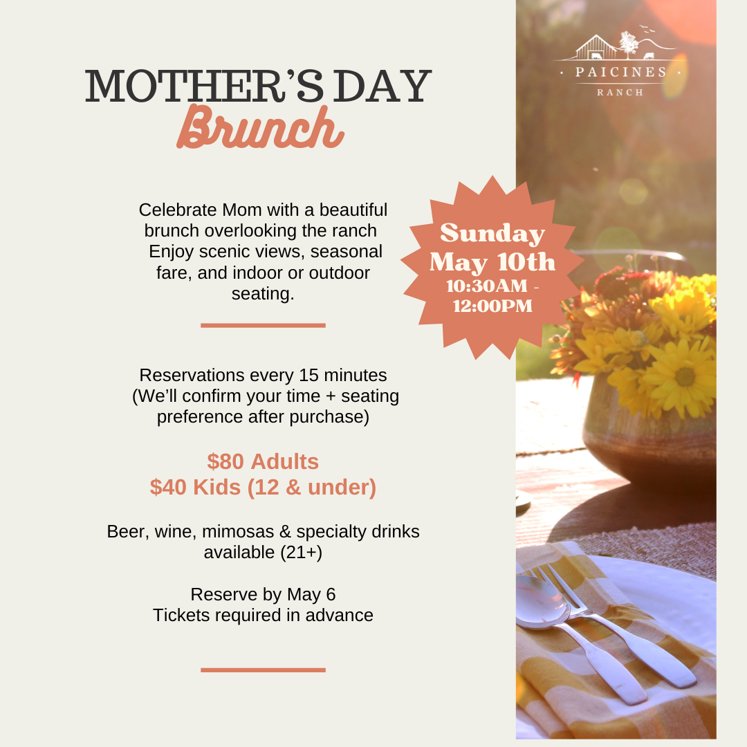 Mother's Day Brunch at the Overlook - Sunday, May 10th, 2026
