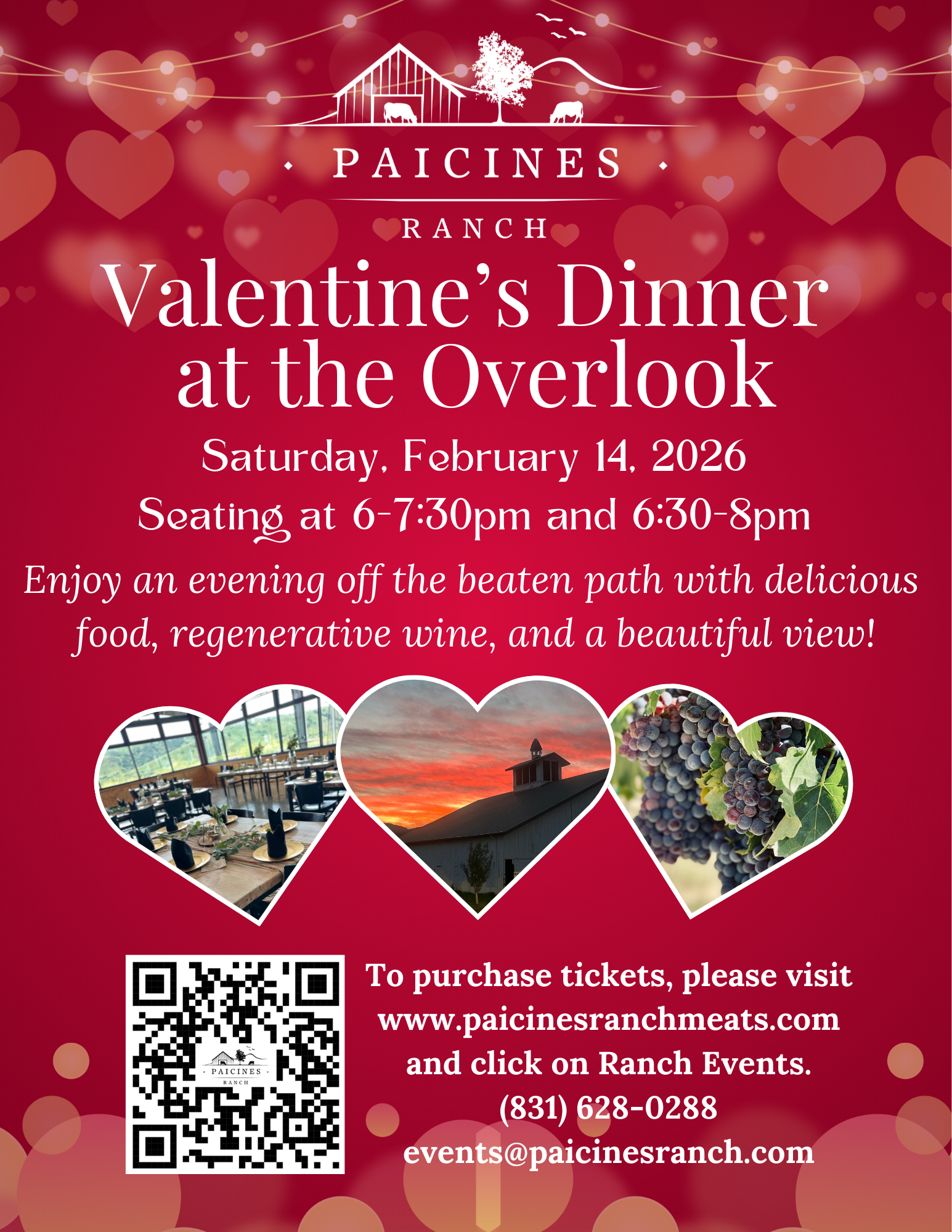 Valentine's Day Dinner at The Overlook -  Saturday, February 14, 2026