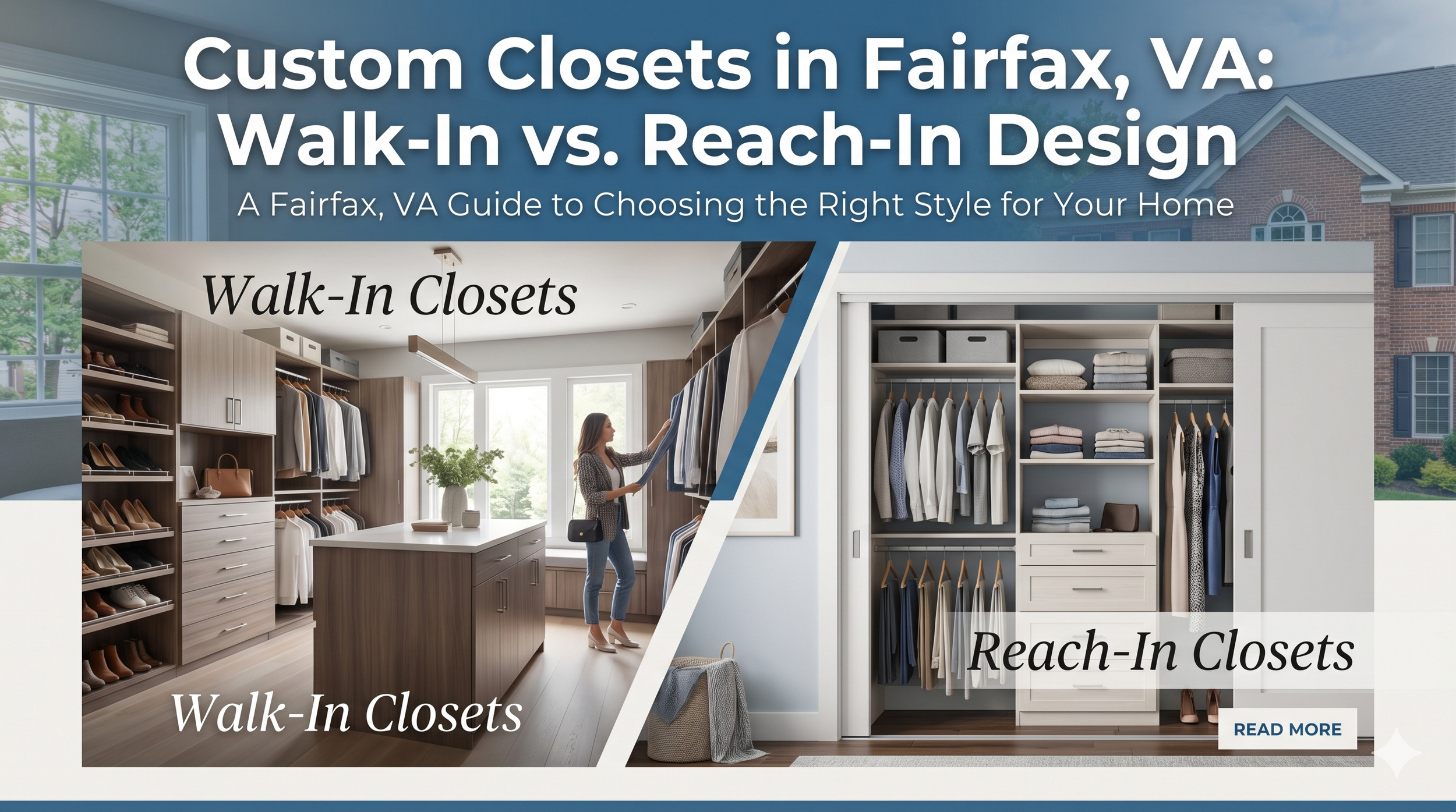 Custom Closets in Fairfax, VA: Walk-In vs. Reach-In Design Guide