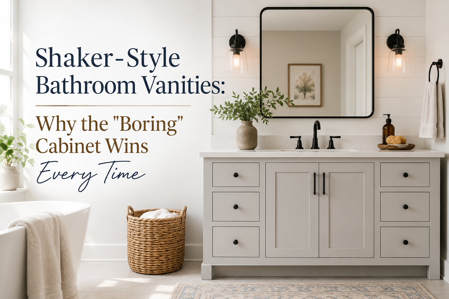 Shaker-Style Bathroom Vanities: Why the "Boring" Cabinet Wins Every Time