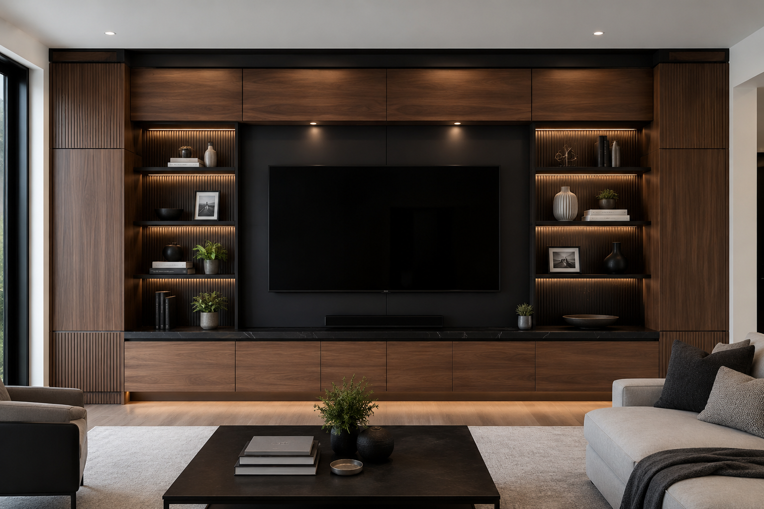 custom entertainment center built-ins