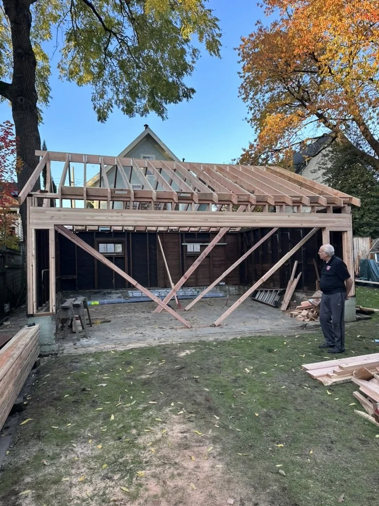 New roof for 100 year old garage