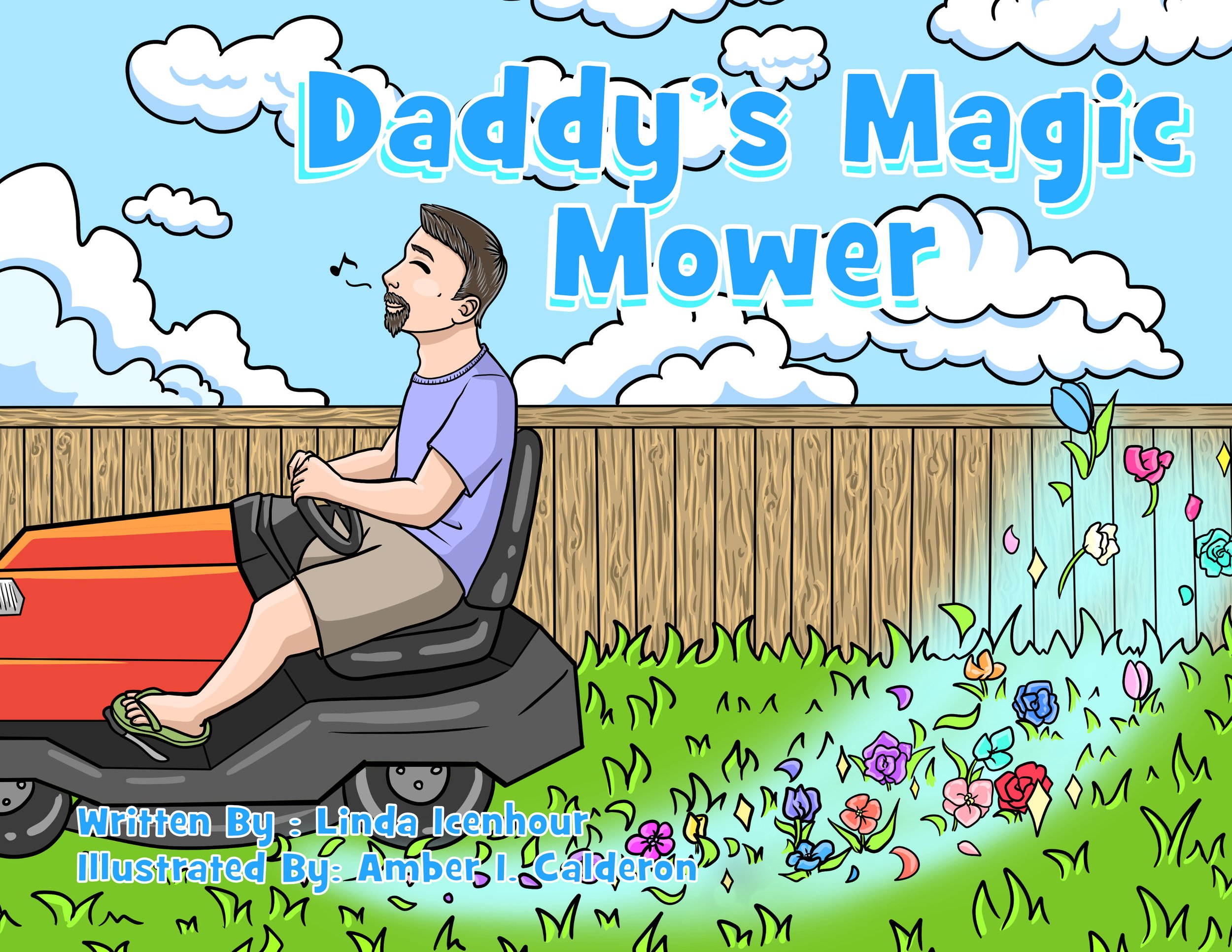Daddy's Magic Mower is a fun story of two boys whose imagination runs wild with their dad's colorful descriptions of how he will mow his neighbors' lawn. Amidst their excited daydreaming, their imagination is tested even further by the appearance of