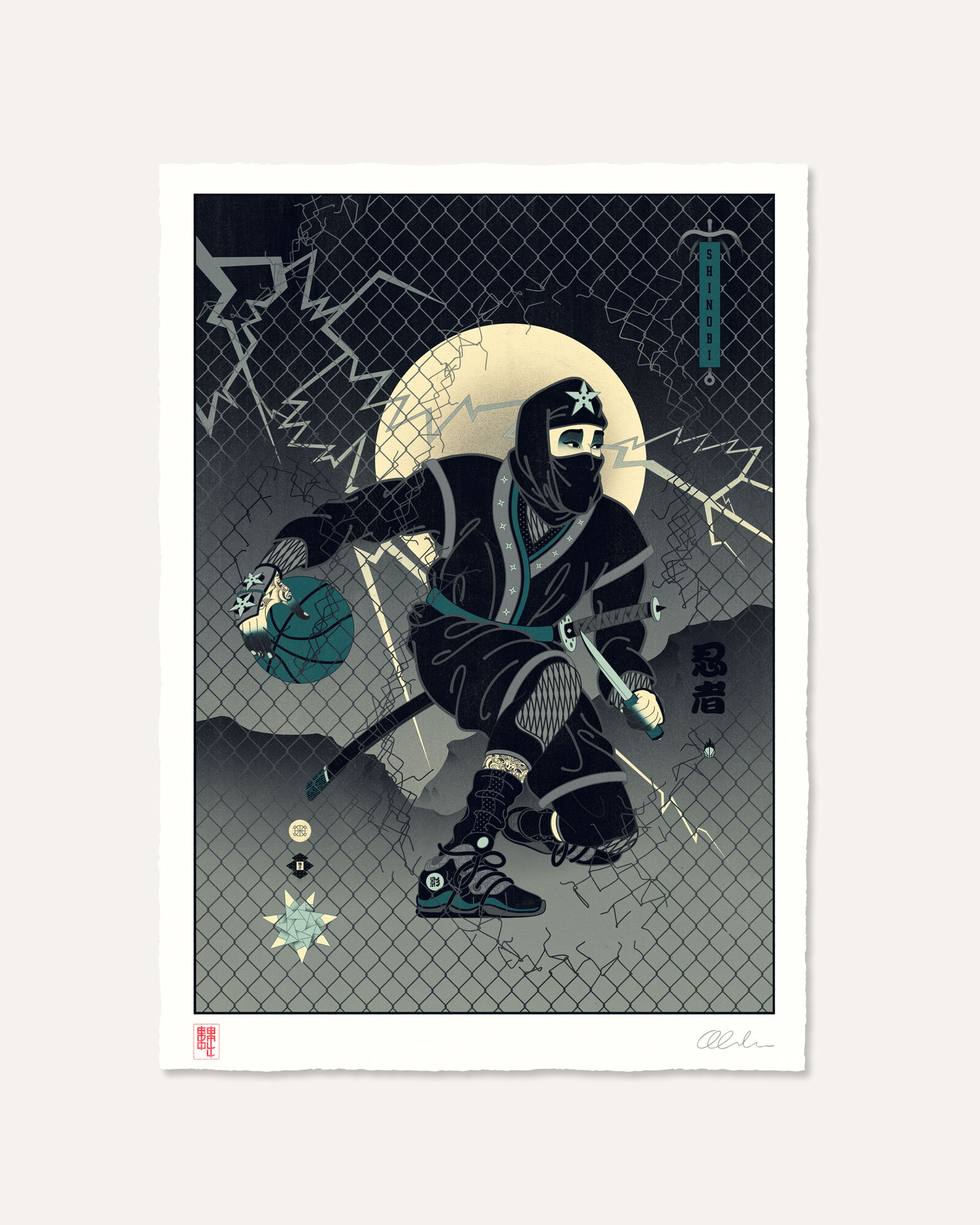 Edo Ball Shinobi Ninja Print