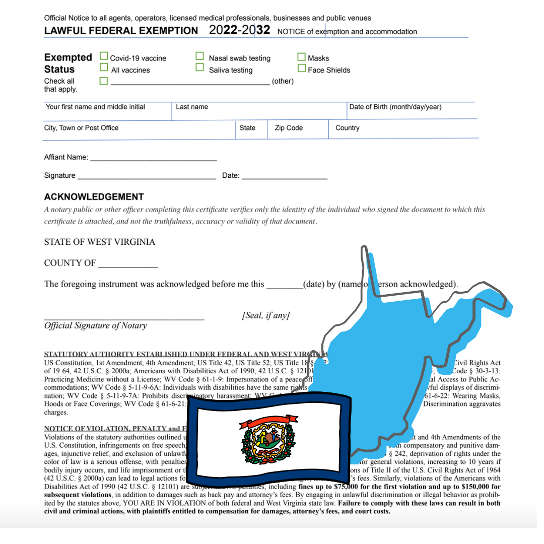 LEGAL FEDERAL RELIGIOUS EXEMPTION (WV)