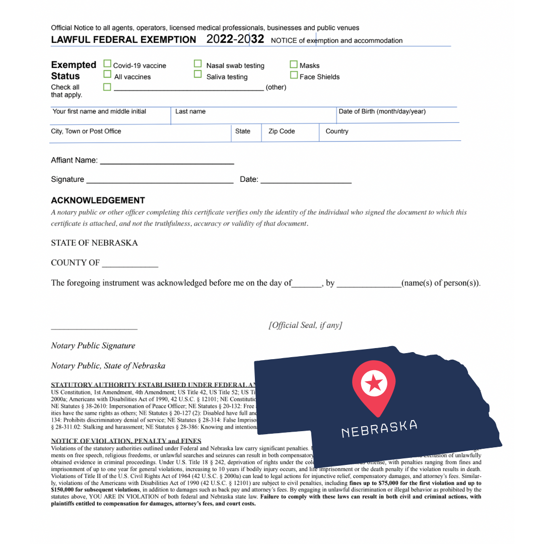 LEGAL FEDERAL RELIGIOUS EXEMPTION (NE)