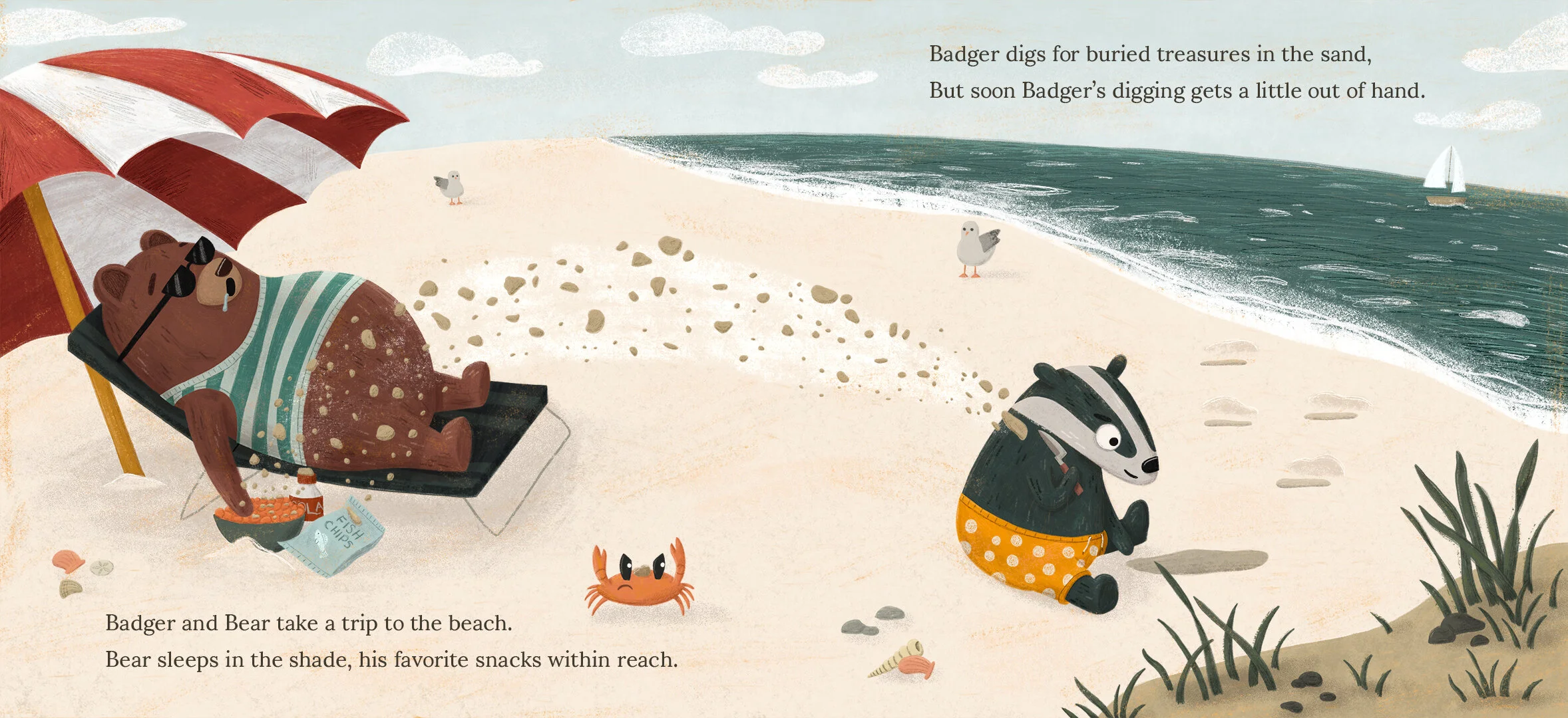 Badger and Bear Beach Trip