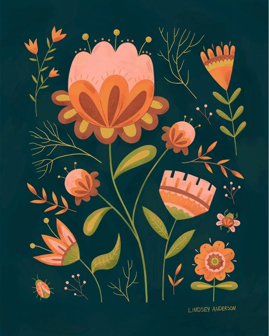 A Scandinavian-inspired floral illustration I made back in May that I keep forgetting to share. 
.
.
.
#folkart #feelgoodart #childrensroomdecor #roomdecoration #wallartwork  #roomdecorideas #scandistyle #scandinavianstyle  #nurseryroomdecor #toddler