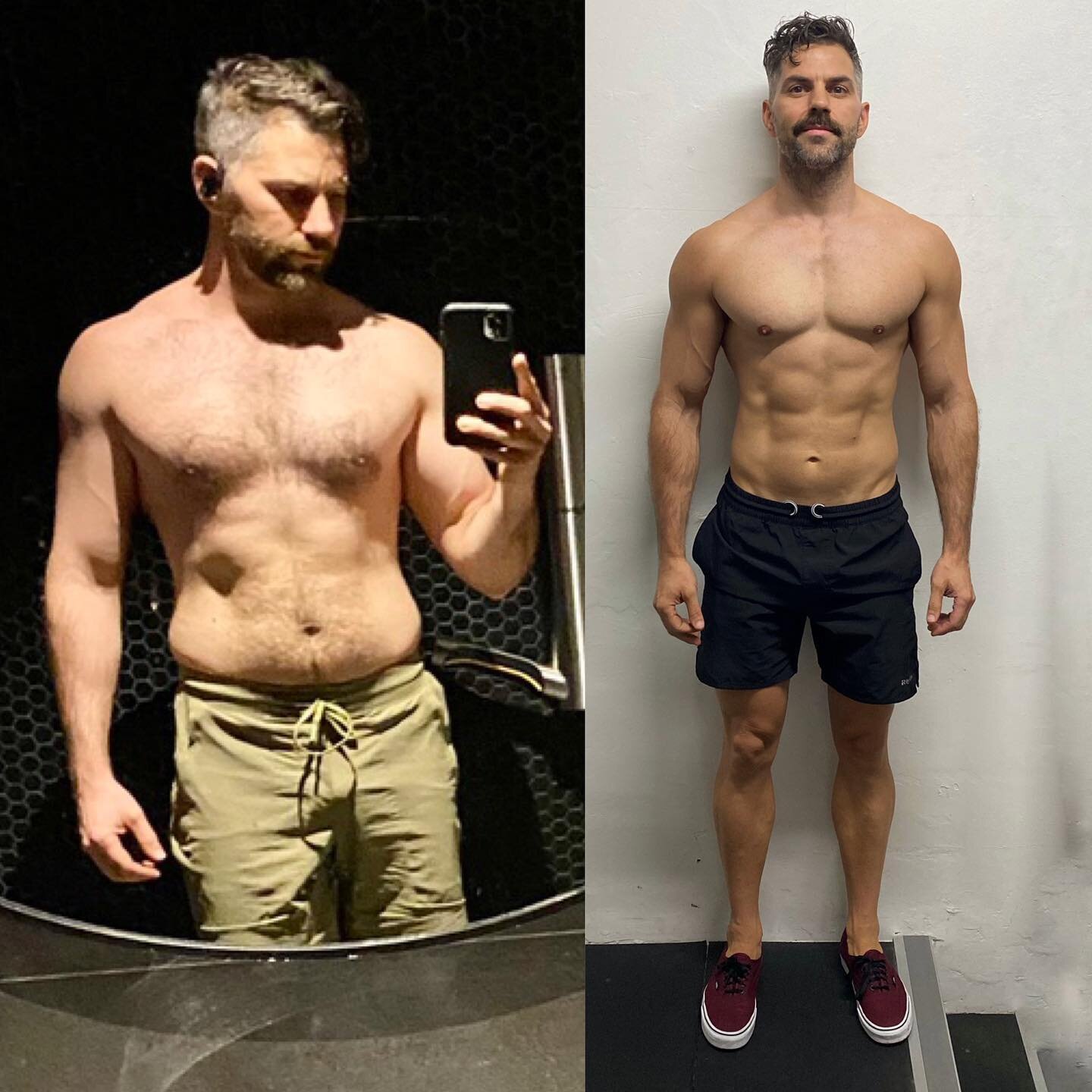 Rig update.
Pics 6 months apart 💪 
Current focus with my training has been on internal health prioritising sleep, various weight training programs mixed with sprints/ hit interval type training. Focus on doing the work and the results will happen 😊