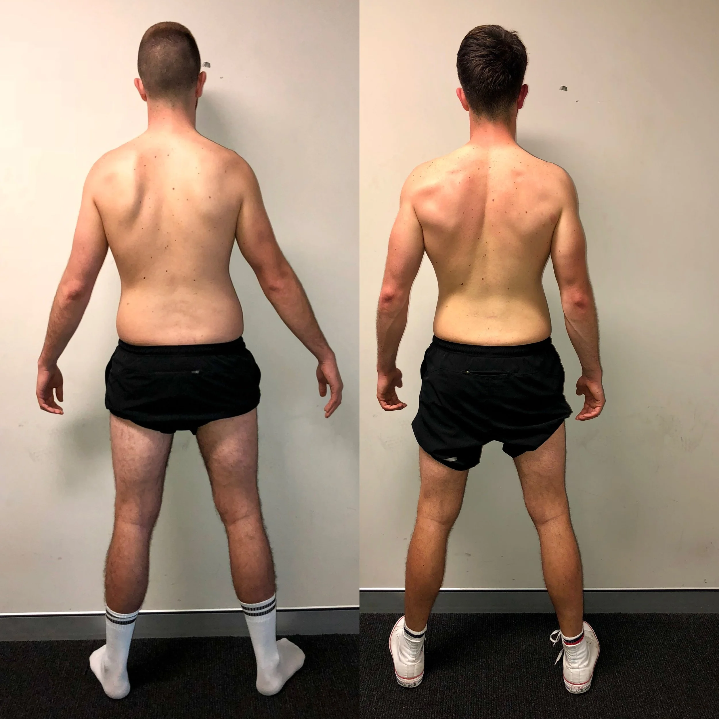 Willem back view showing improved posture with FullForm coaching