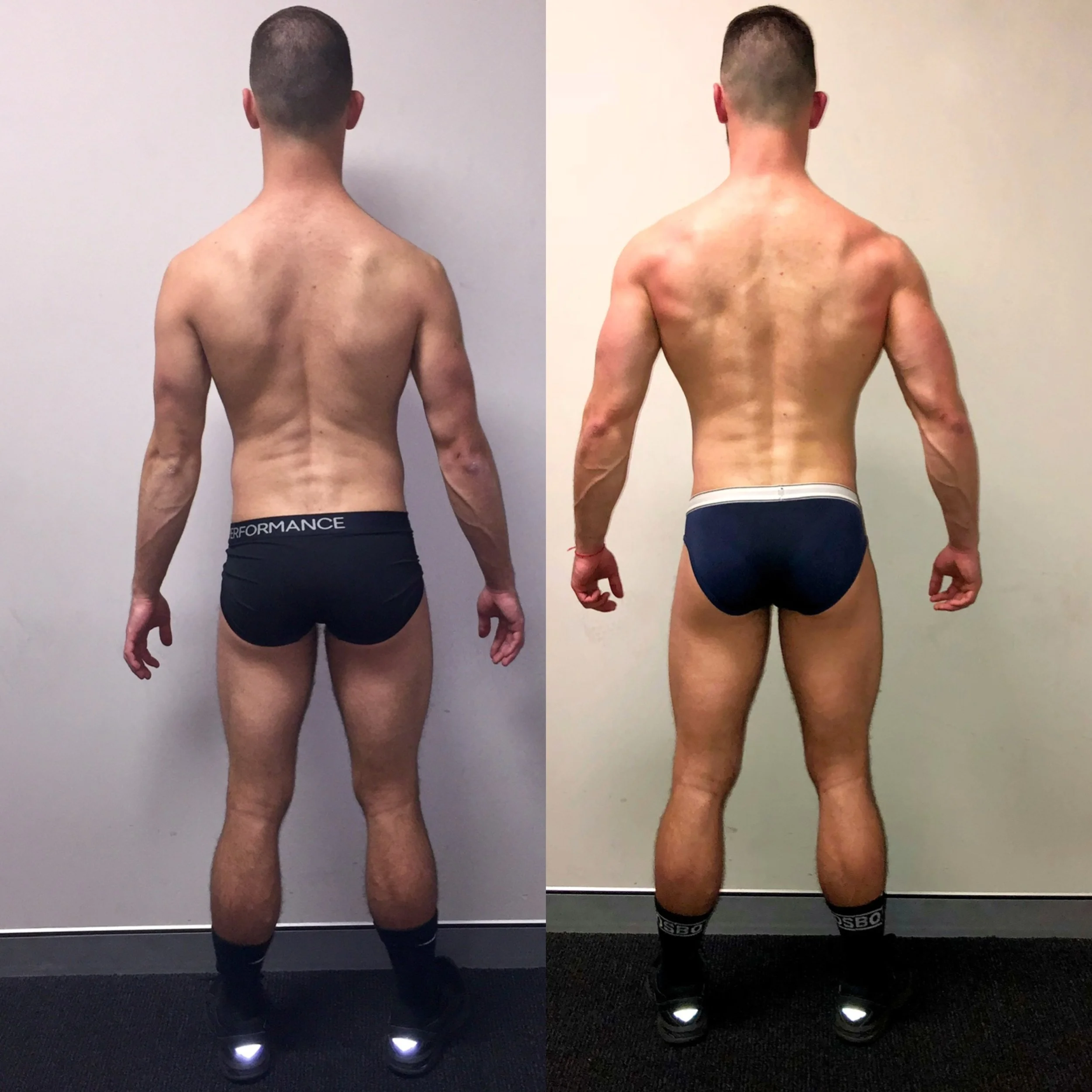 Ryan back view showing muscle definition with FullForm coaching