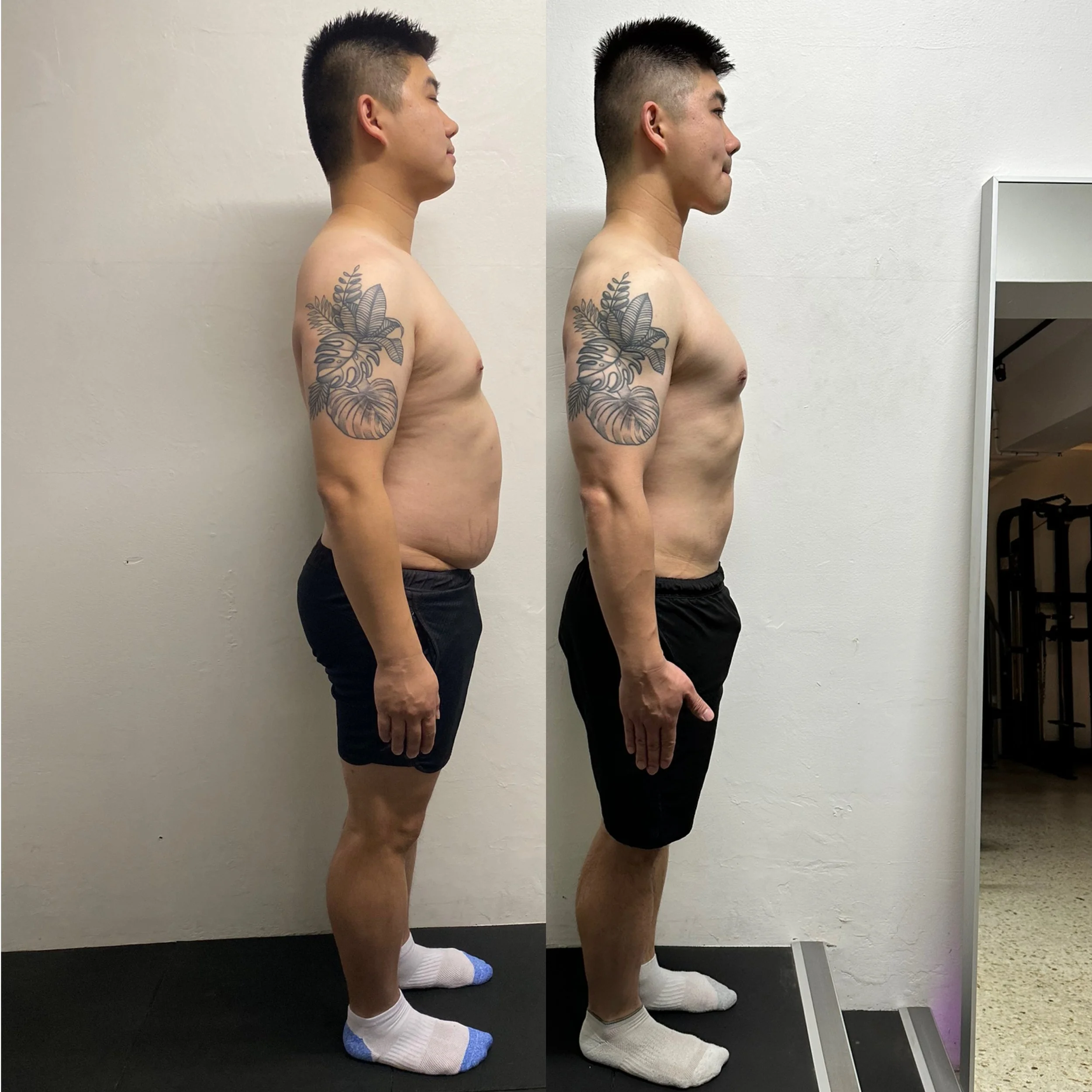 Before and after photo of Alan, 30s, who lost 14kg in 12 months with FullForm personal training in Sydney