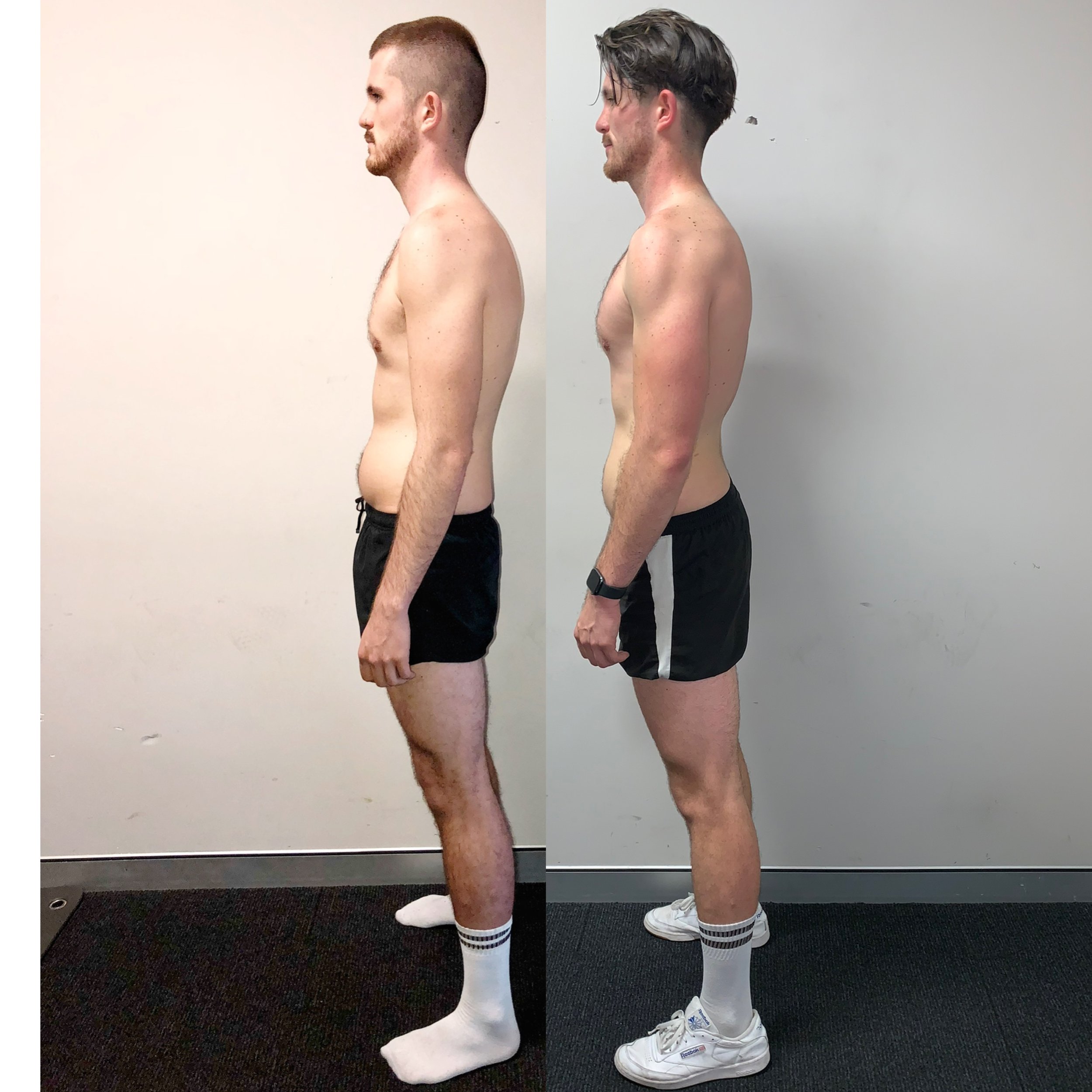 Willem side profile after gaining 5.7kg muscle with FullForm coaching