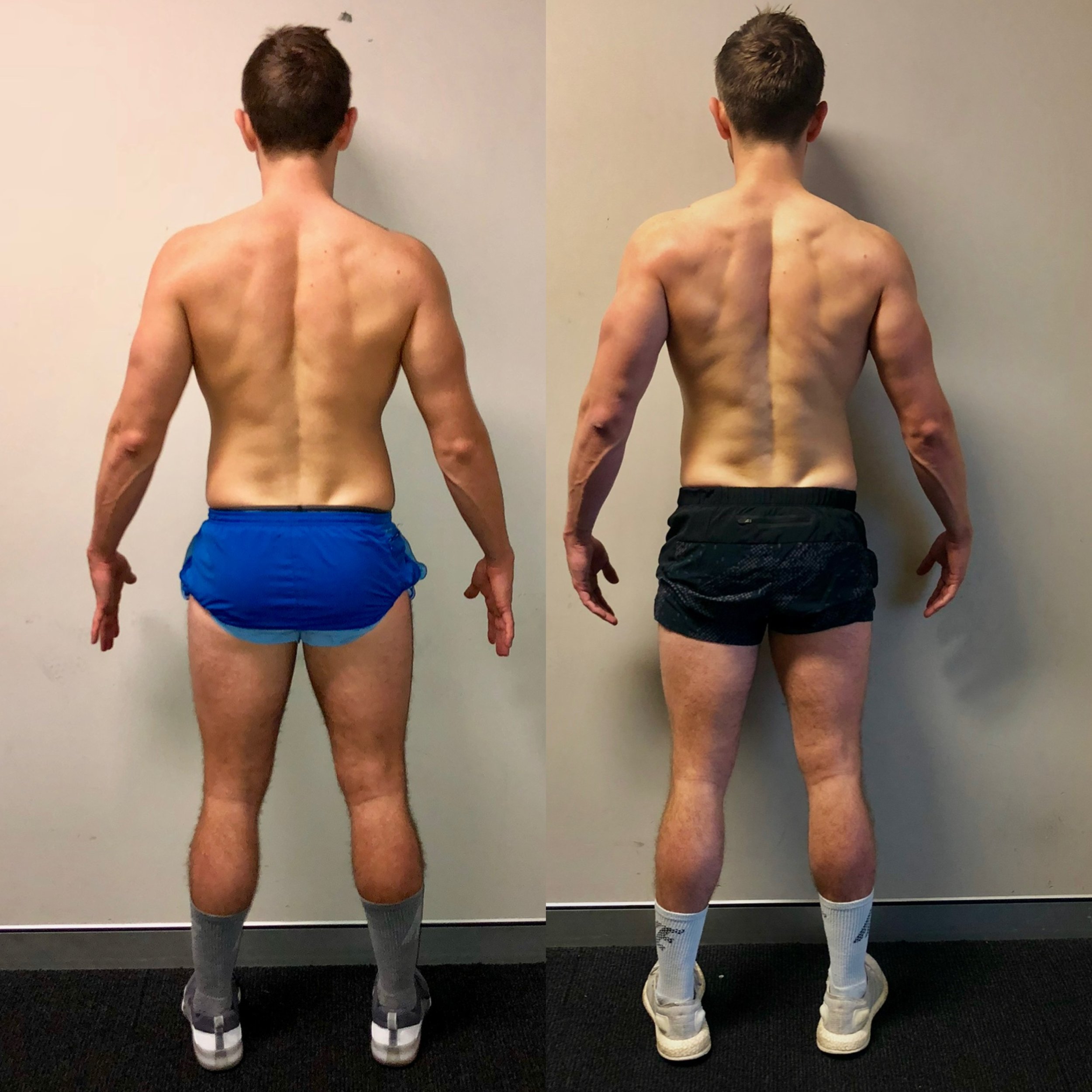 Caleb back view showing muscle definition with FullForm coaching