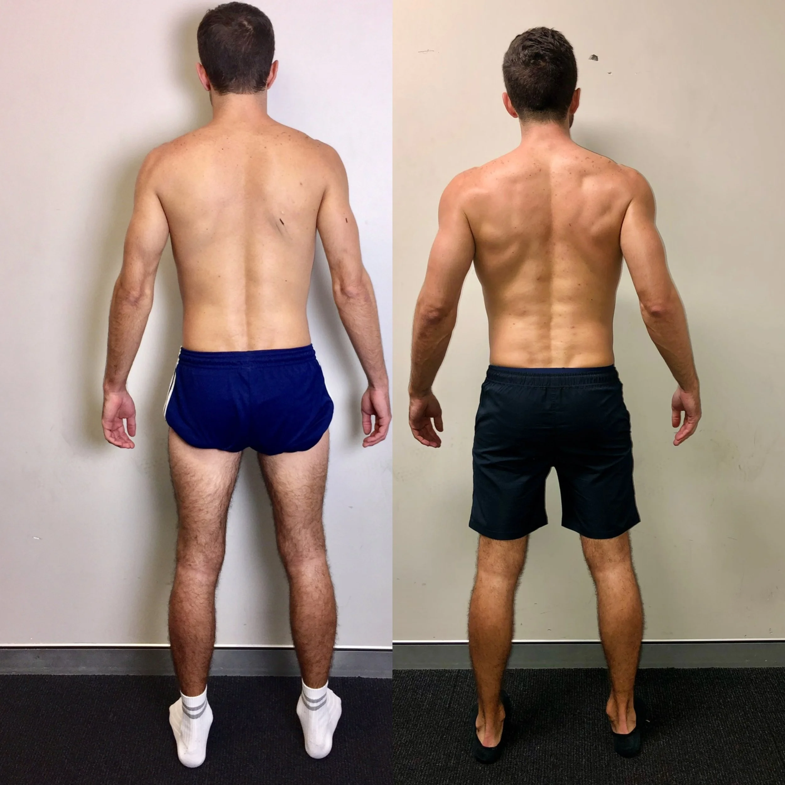 Miguel back view showing muscle development with FullForm coaching
