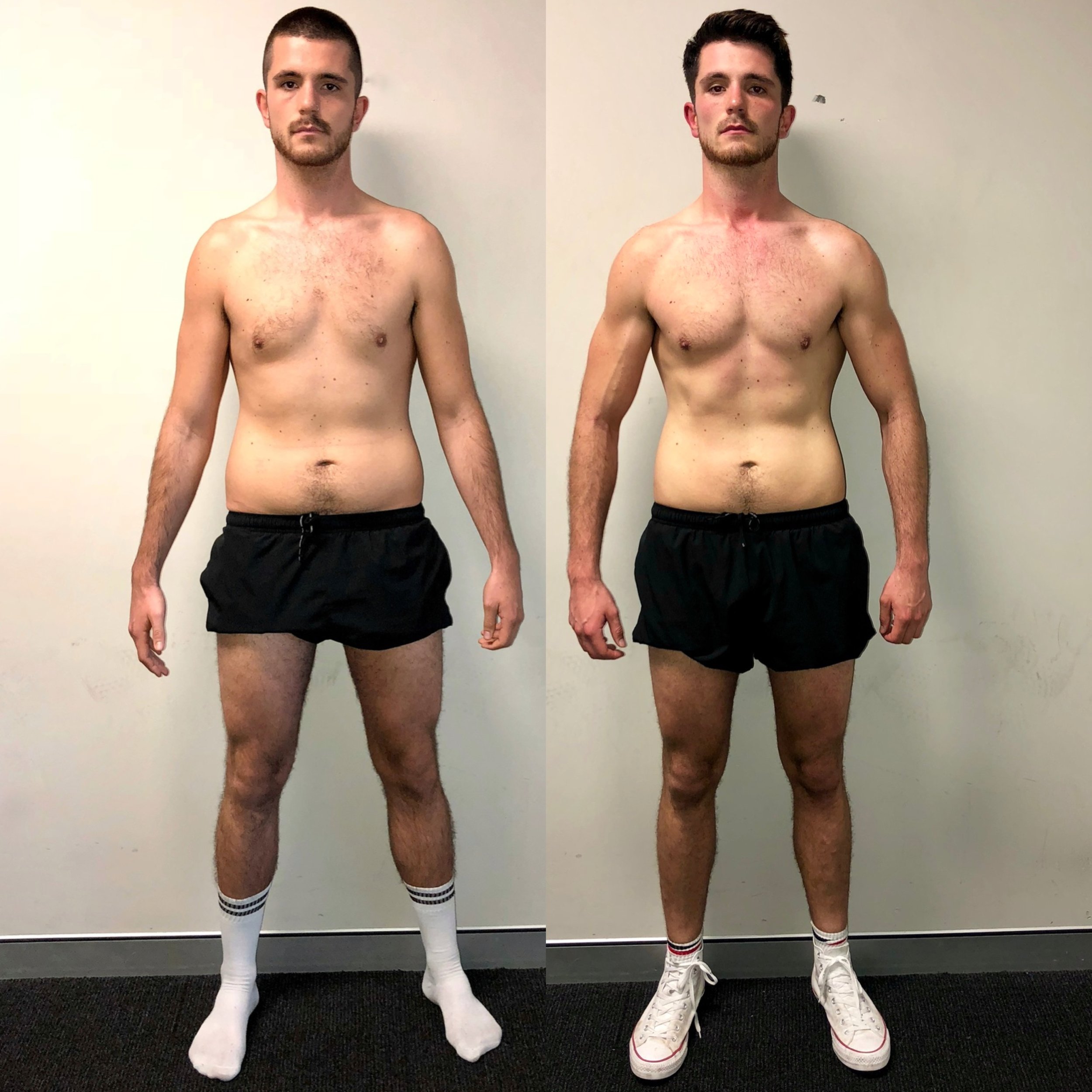Willem front view showing 6 inches off his waist with FullForm