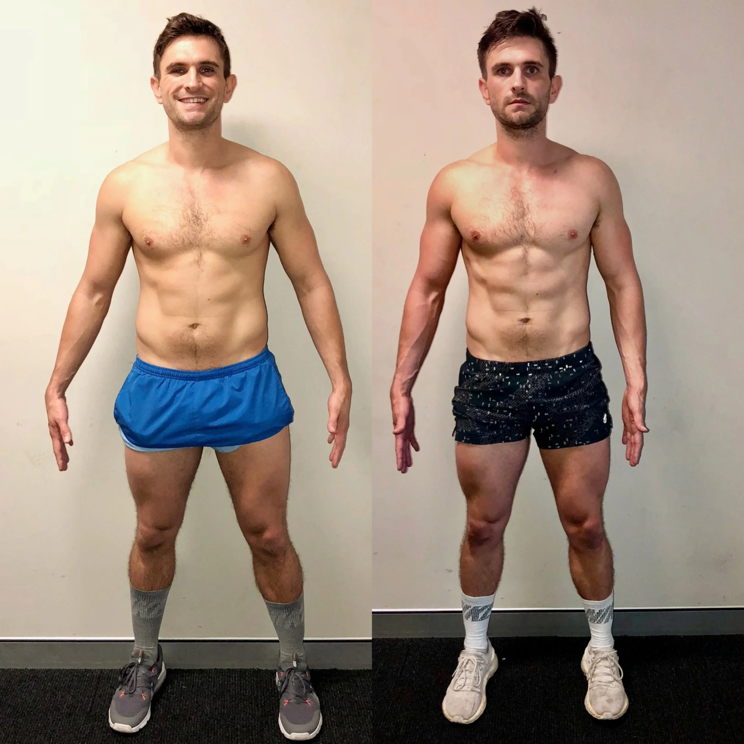 Caleb front view showing improved physique with FullForm coaching