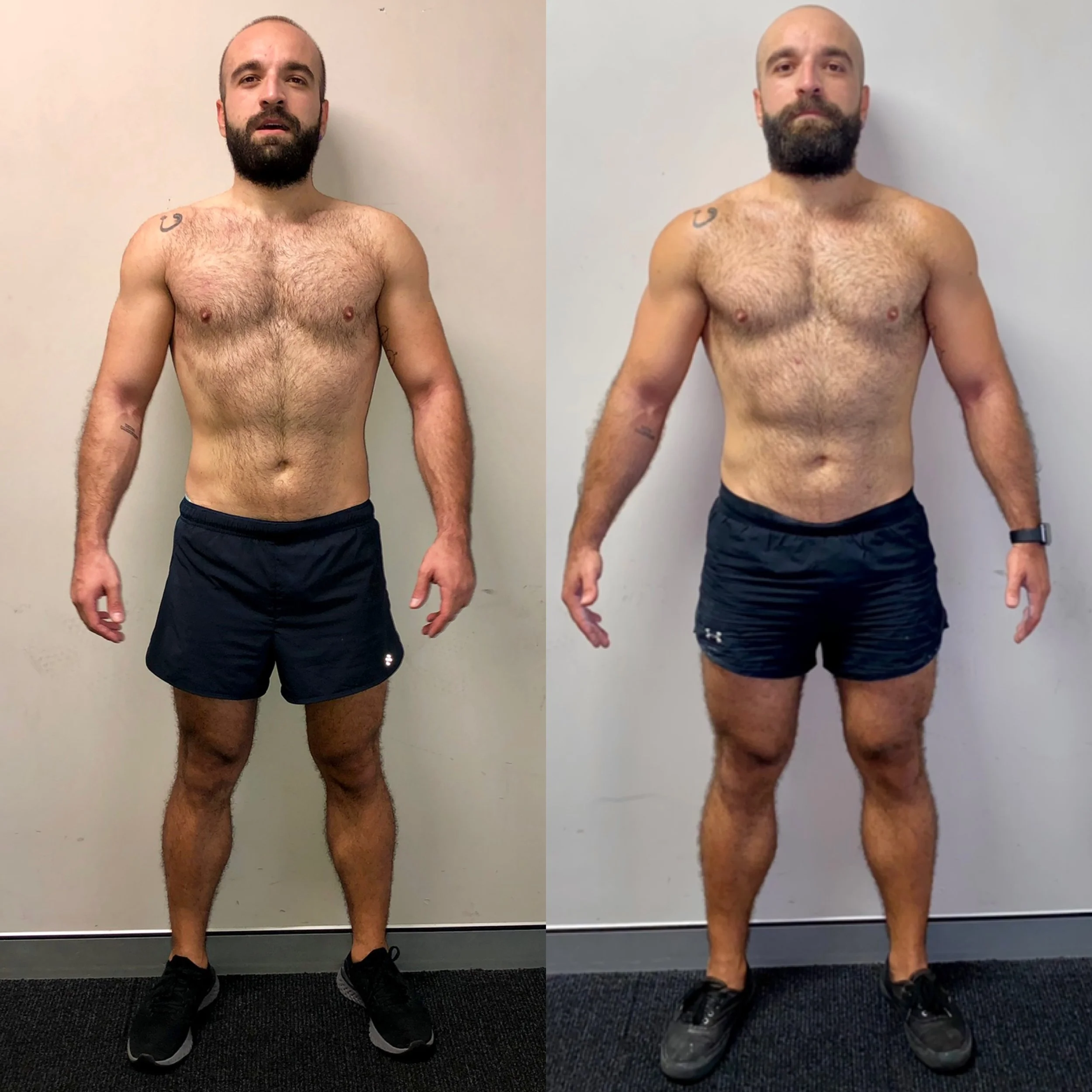 Gokhan front view showing muscle gain after recovering with FullForm