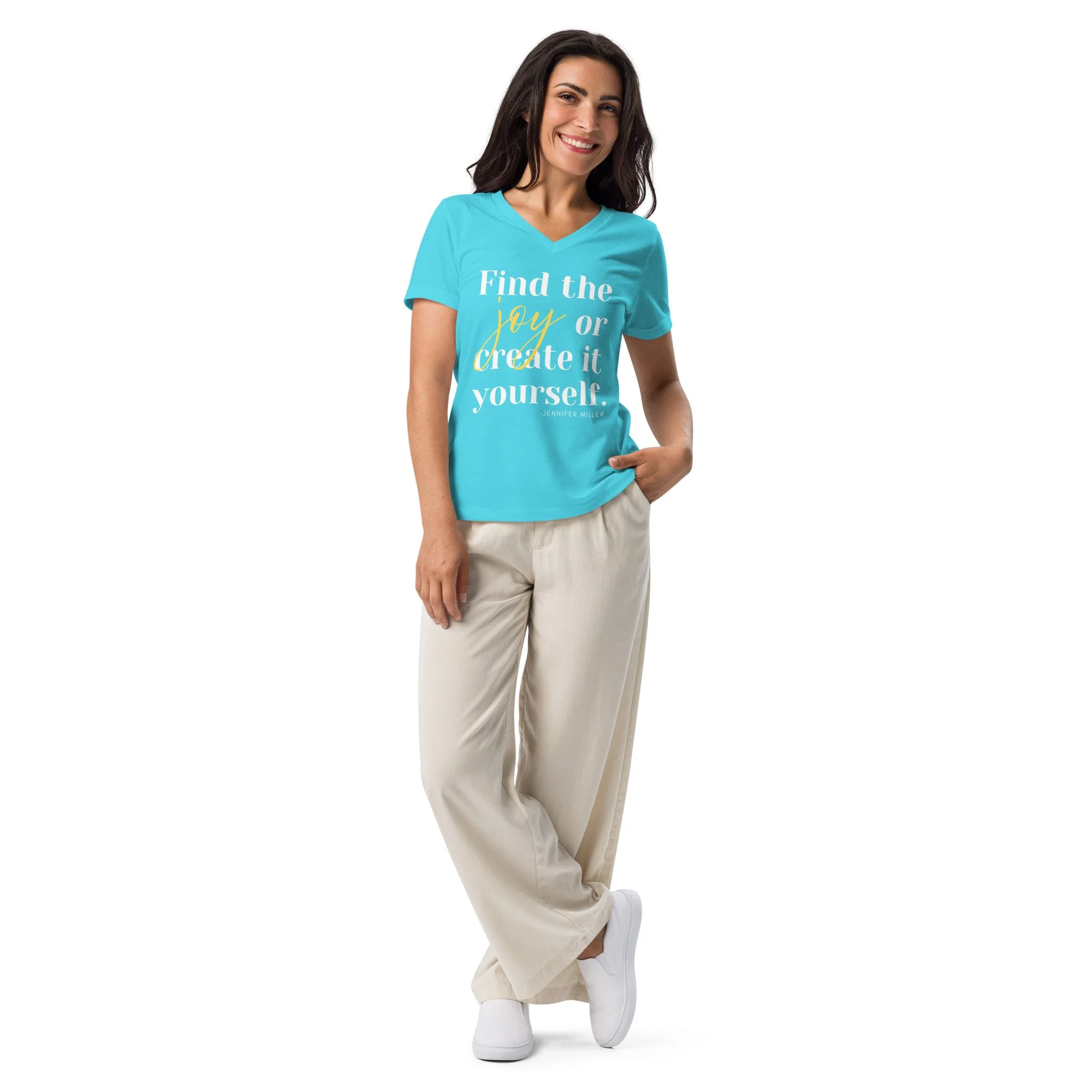 Find the Joy V-Neck Relaxed Tee