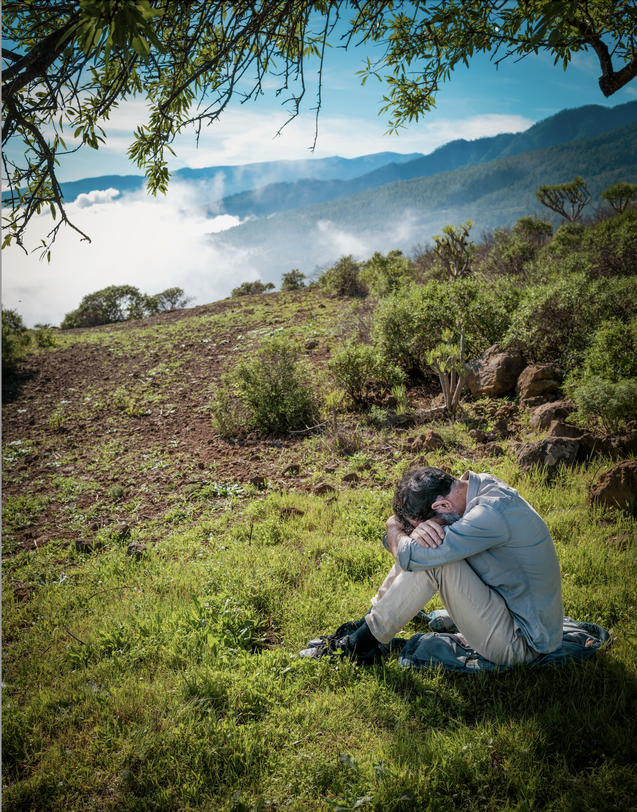 Person crying and holding their face in grief, representing deep emotional processing supported by a complex PTSD and somatic therapist in Ann Arbor, MI